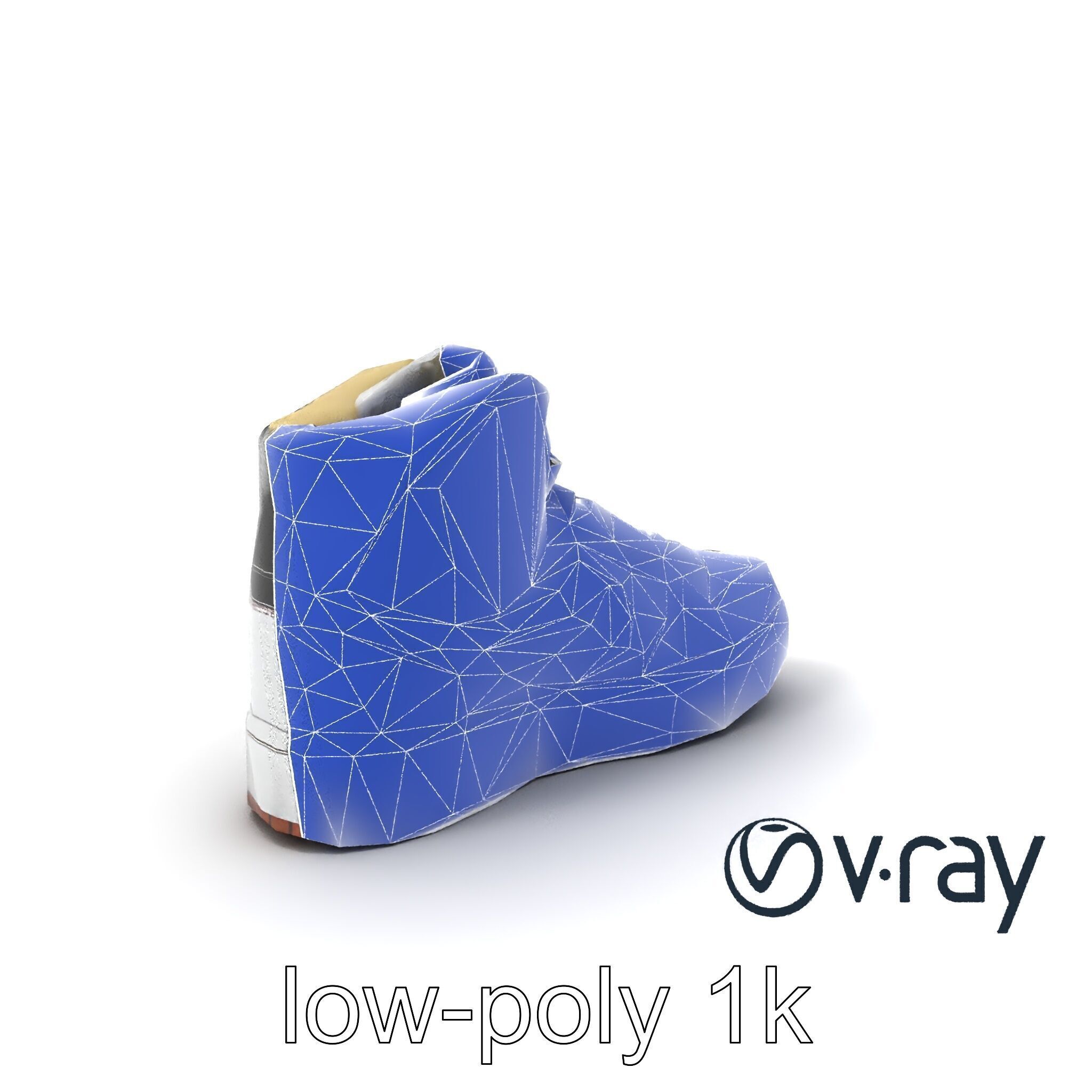Classic Basketball Sneaker High-Top Leather model pack Low-poly 3D model_15