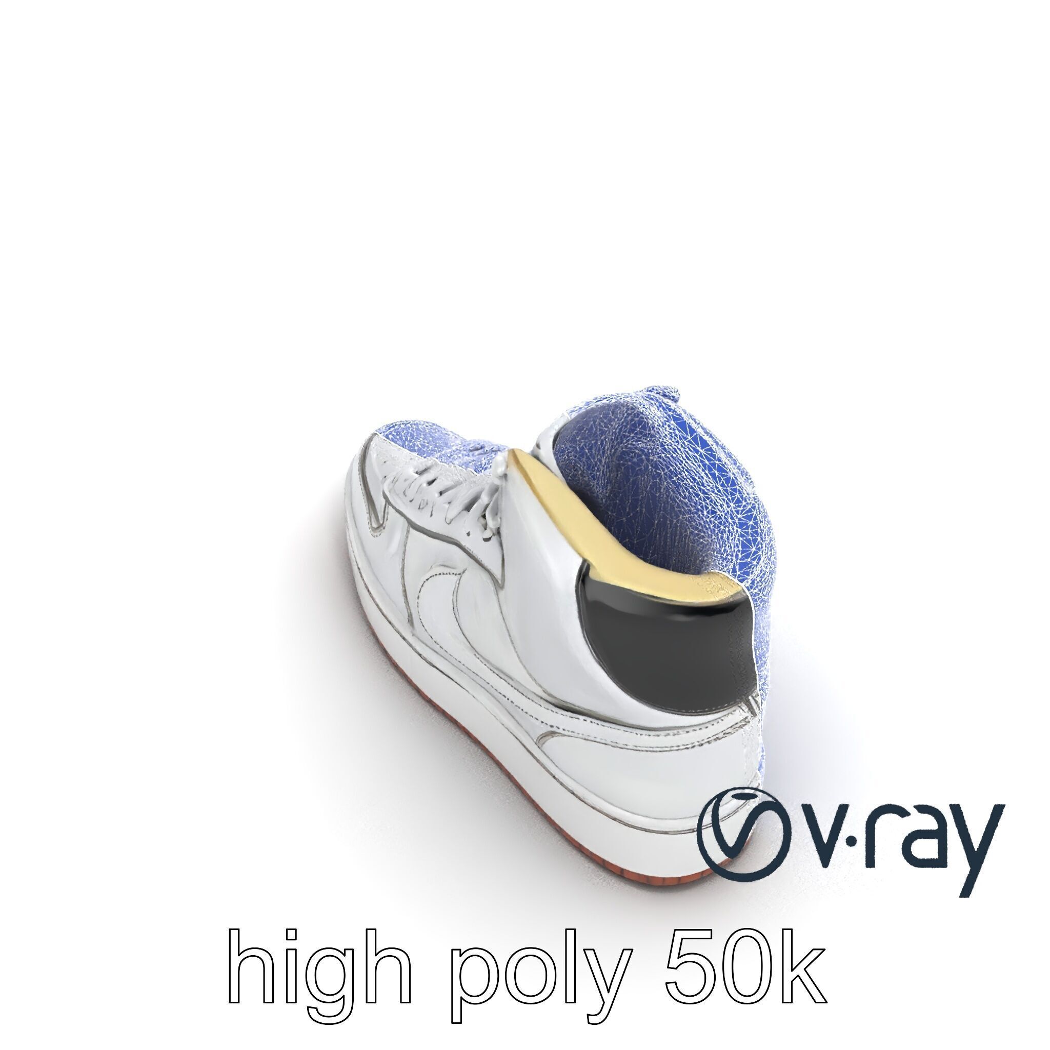 Classic Basketball Sneaker High-Top Leather model pack Low-poly 3D model_18