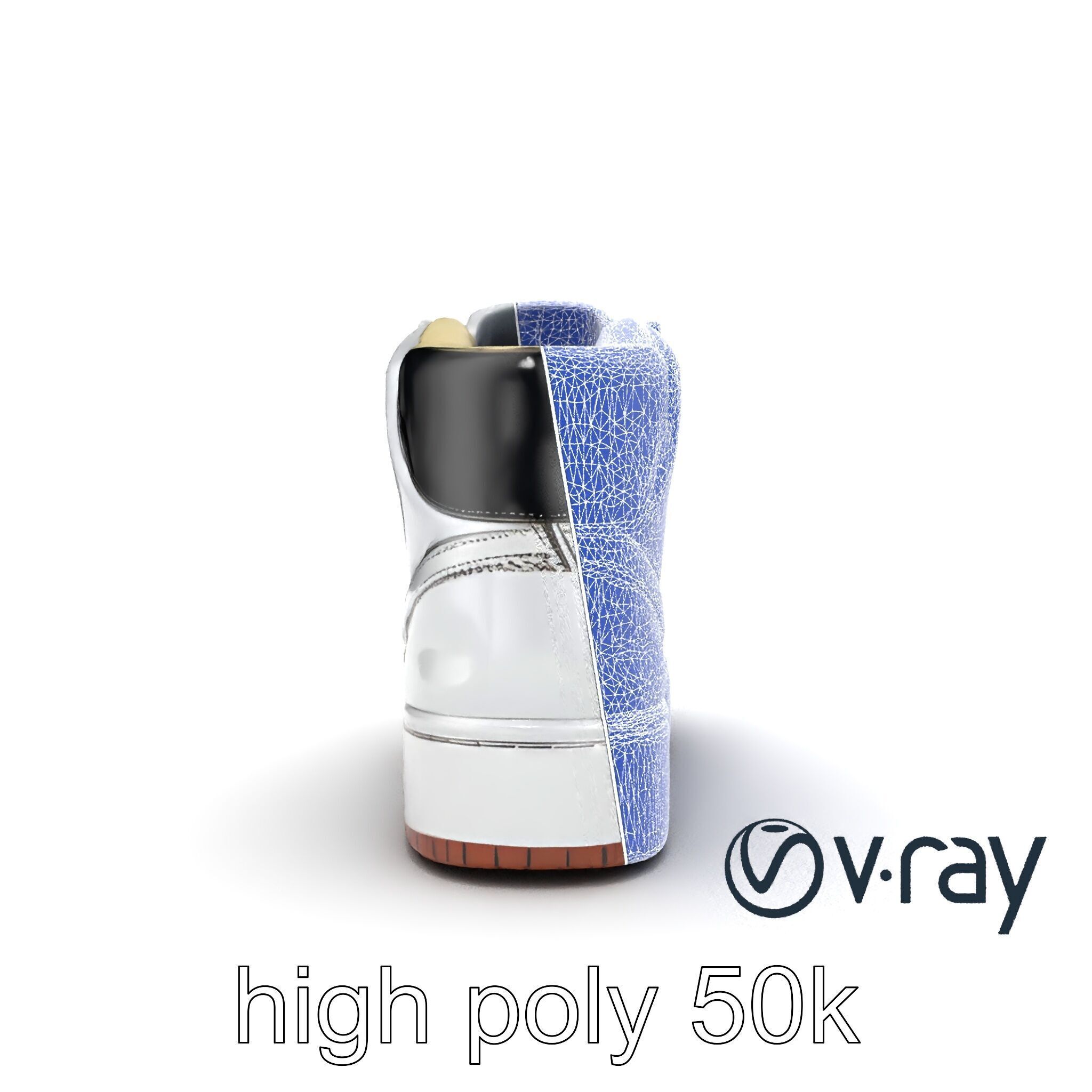 Classic Basketball Sneaker High-Top Leather model pack Low-poly 3D model_23
