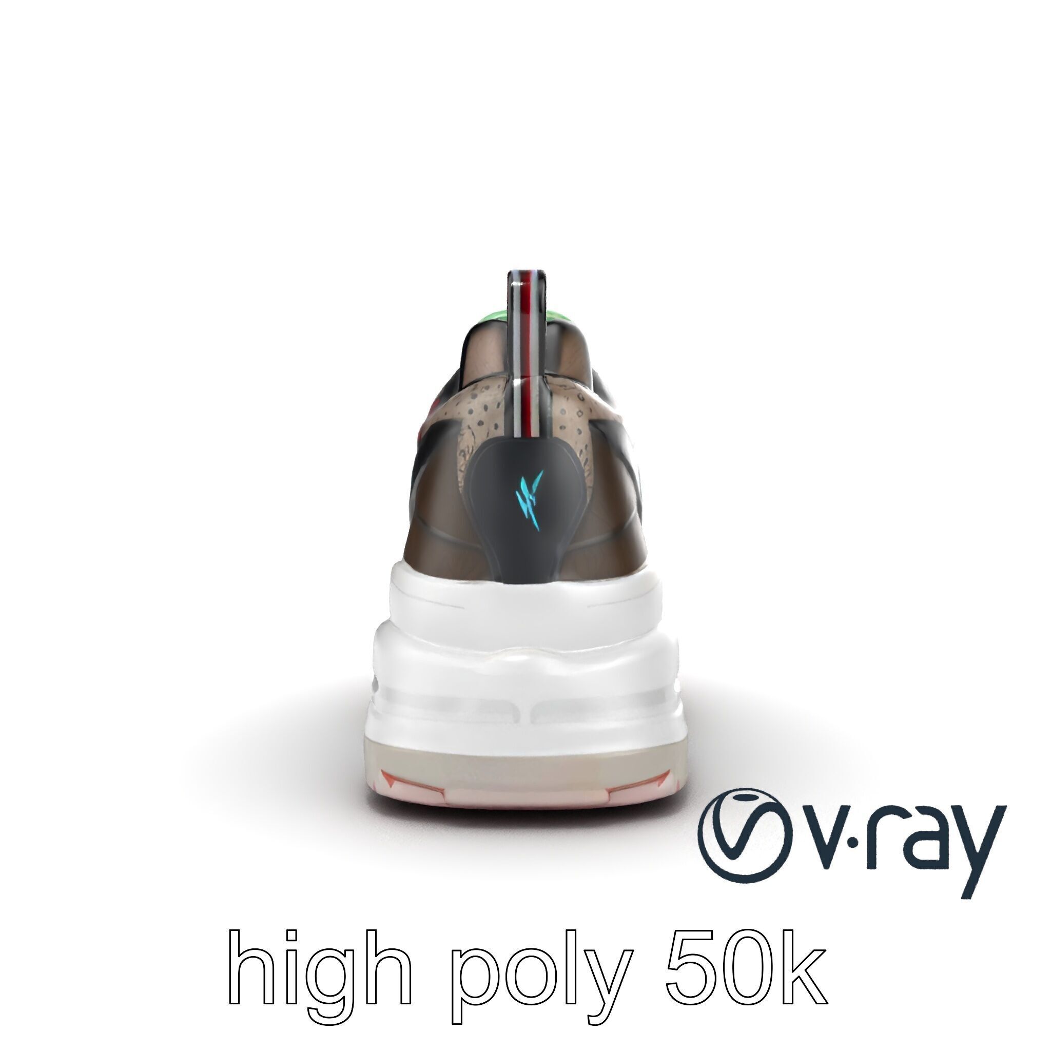 Urban Streetwear Sneaker with Graffiti Prints model pack Low-poly 3D model_28