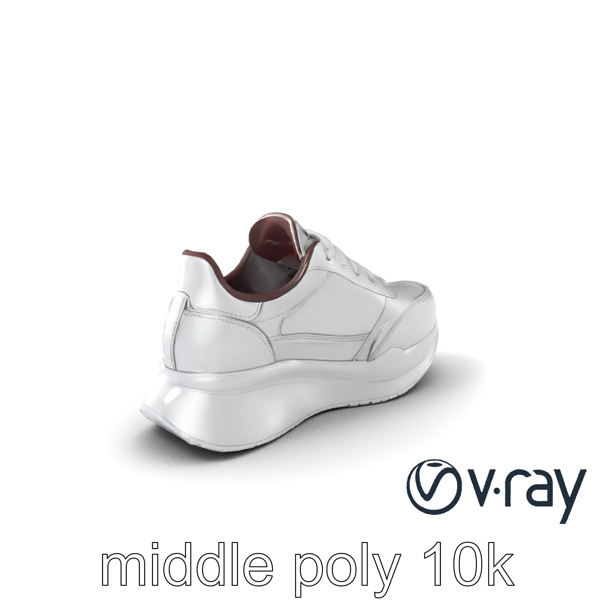 Modern Minimalist Sneaker model pack Low-poly 3D model_3