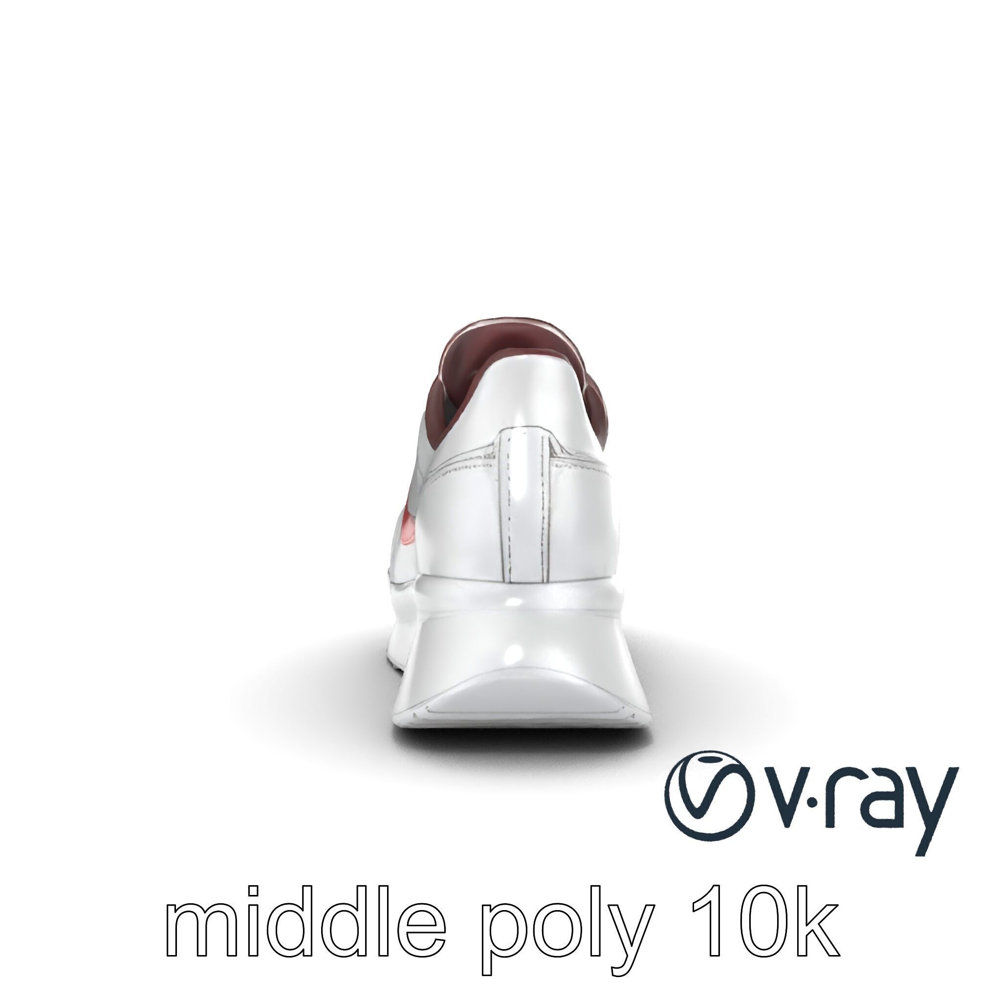 Modern Minimalist Sneaker model pack Low-poly 3D model_19