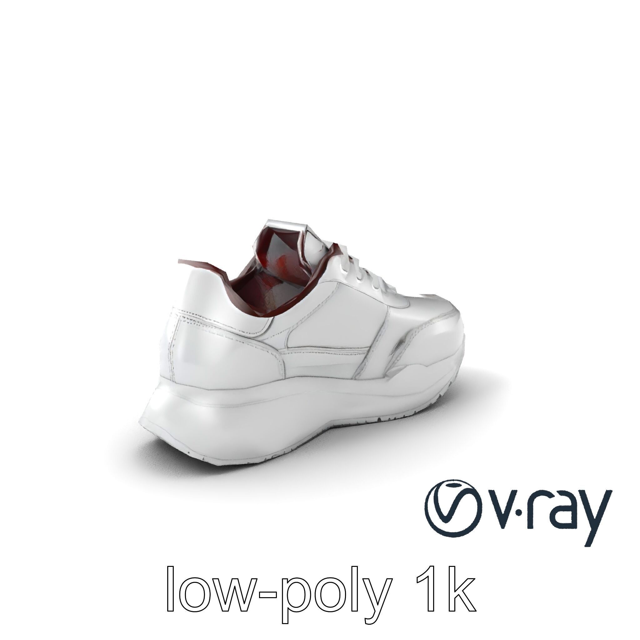 Modern Minimalist Sneaker model pack Low-poly 3D model_2