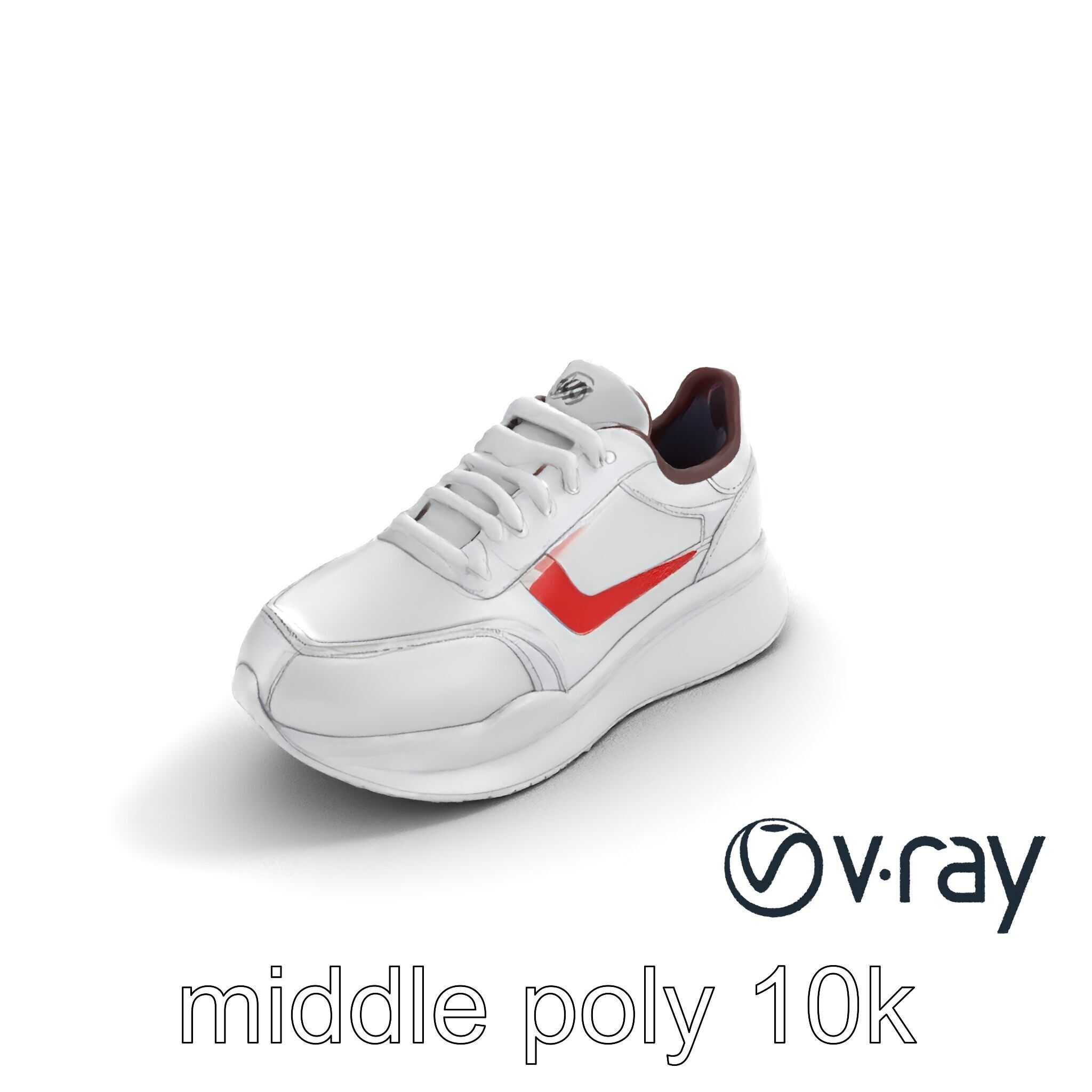 Modern Minimalist Sneaker model pack Low-poly 3D model_9