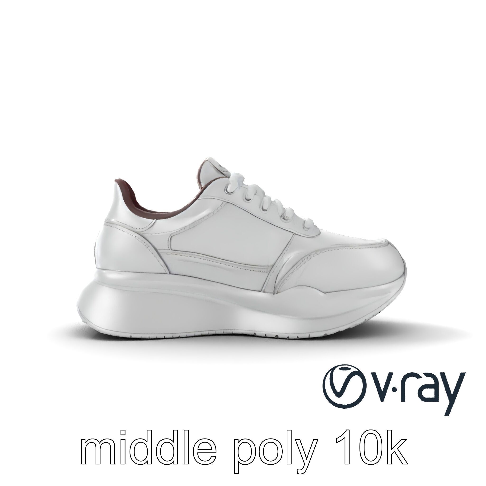 Modern Minimalist Sneaker model pack Low-poly 3D model_15