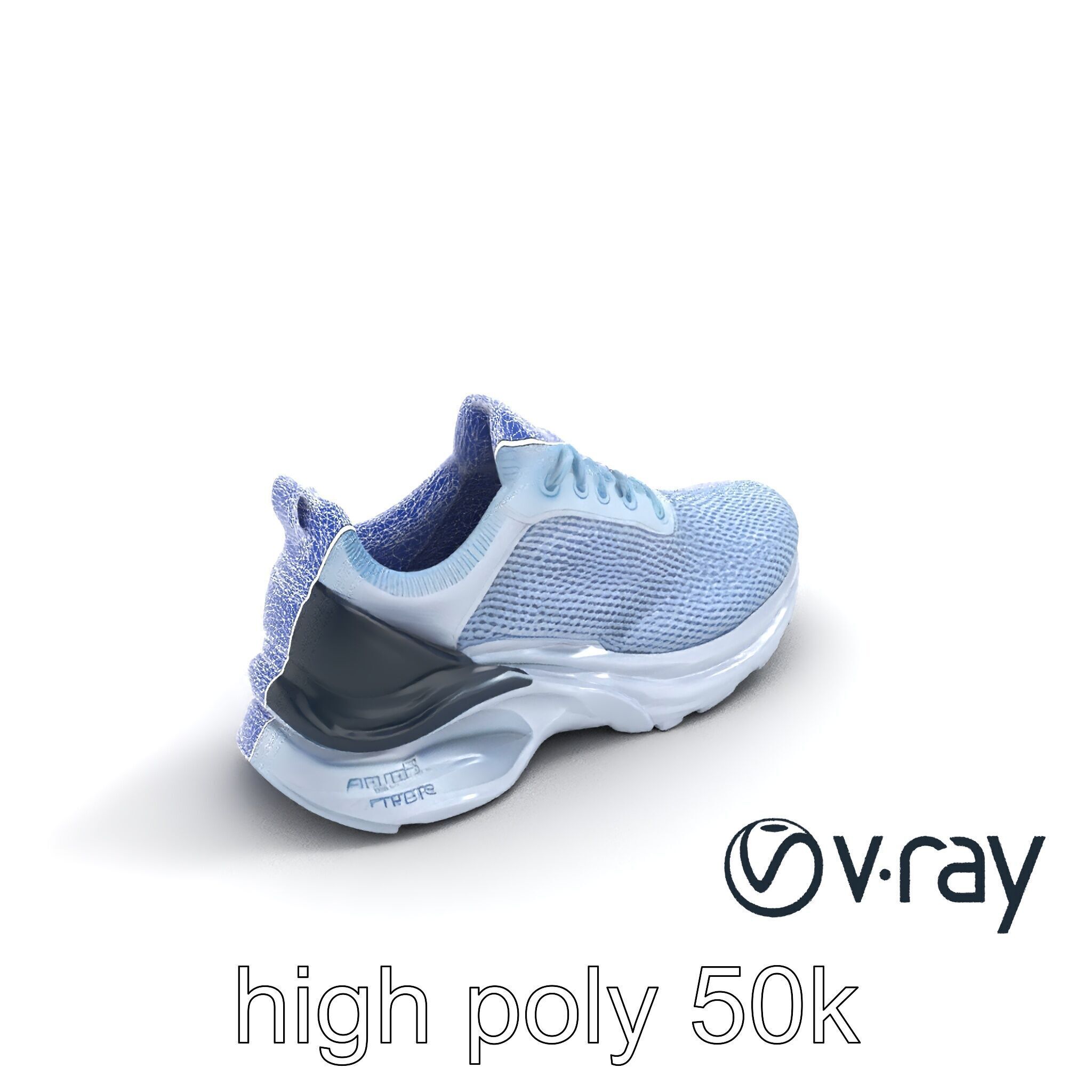 Futuristic Trainer Shoe with Reflective Accents Model Pack Low-poly 3D model_25