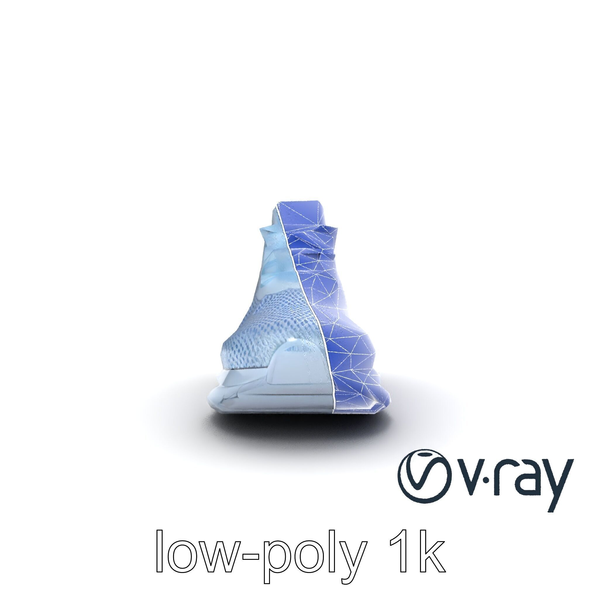 Futuristic Trainer Shoe with Reflective Accents Model Pack Low-poly 3D model_29