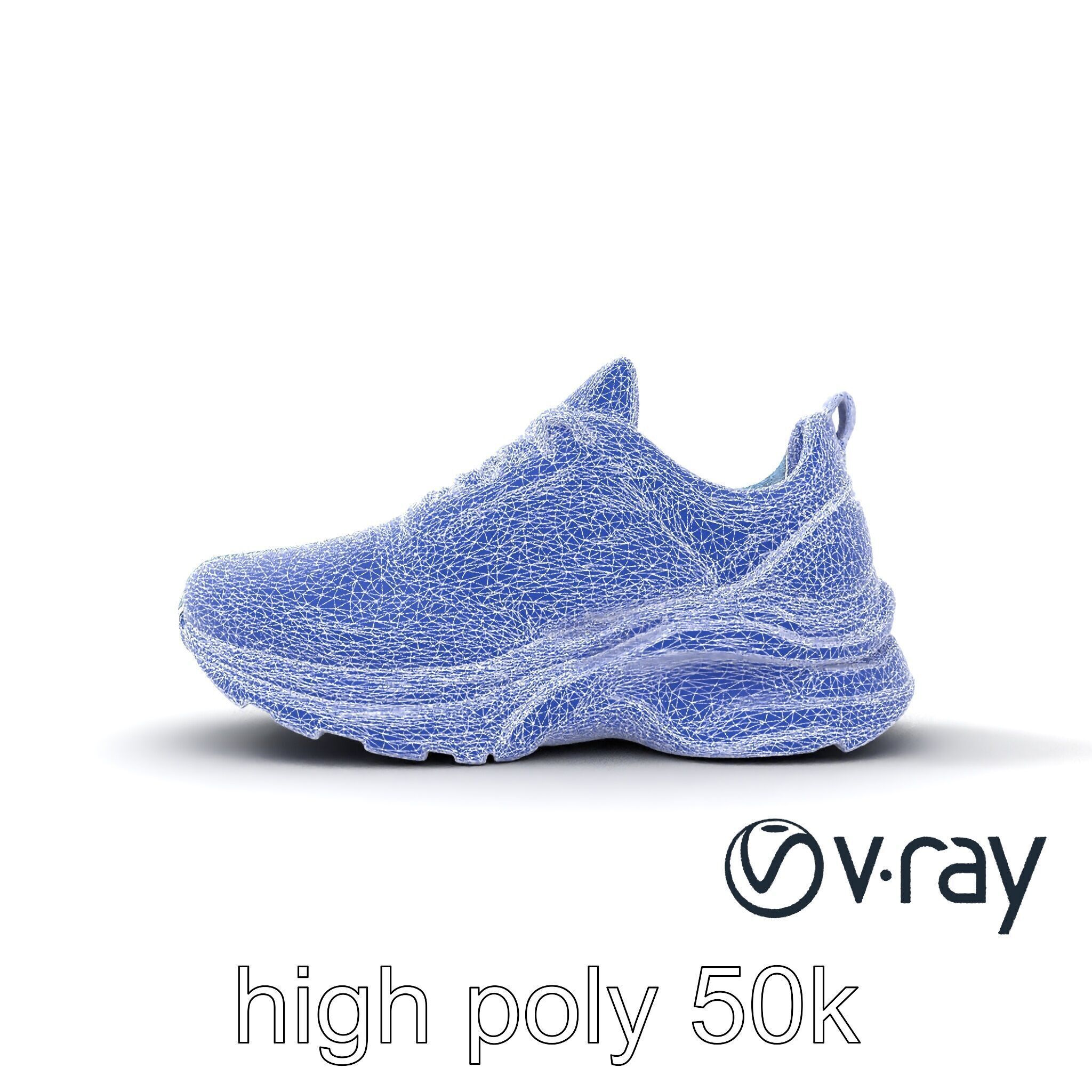 Futuristic Trainer Shoe with Reflective Accents Model Pack Low-poly 3D model_32