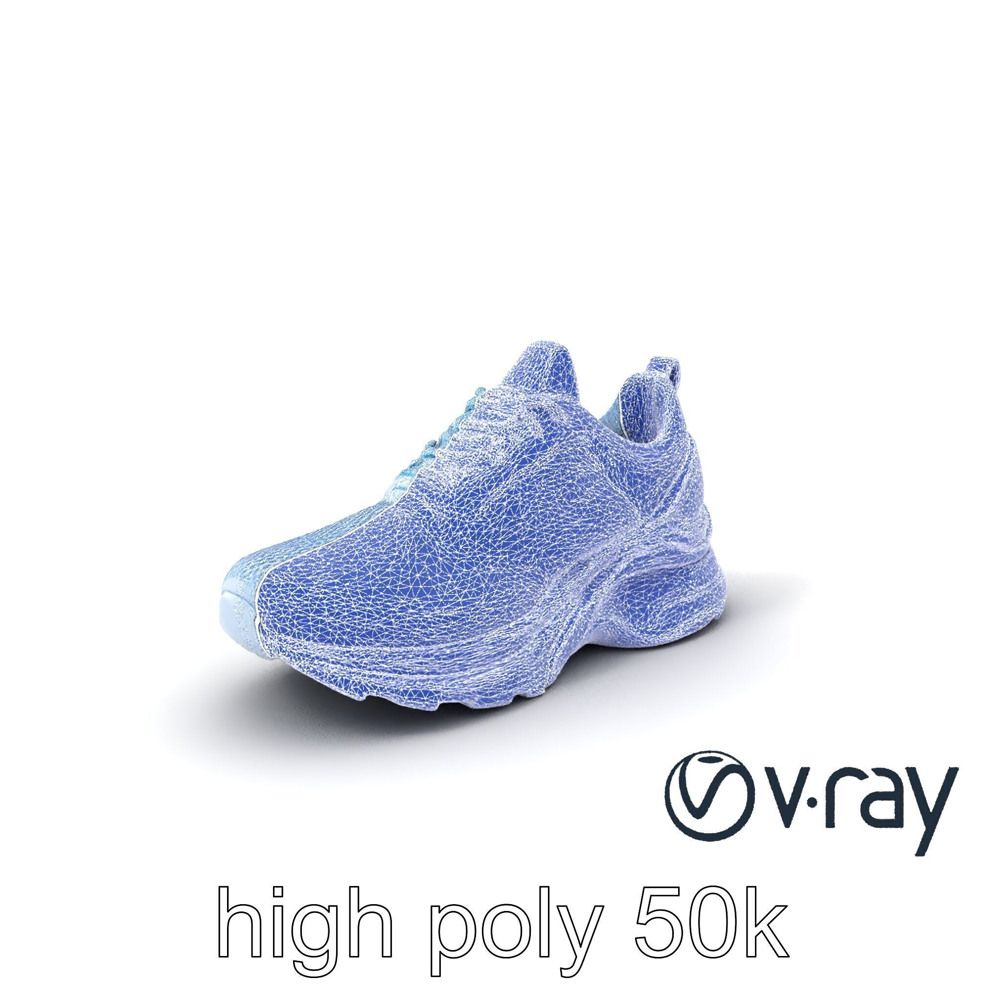 Futuristic Trainer Shoe with Reflective Accents Model Pack Low-poly 3D model_8
