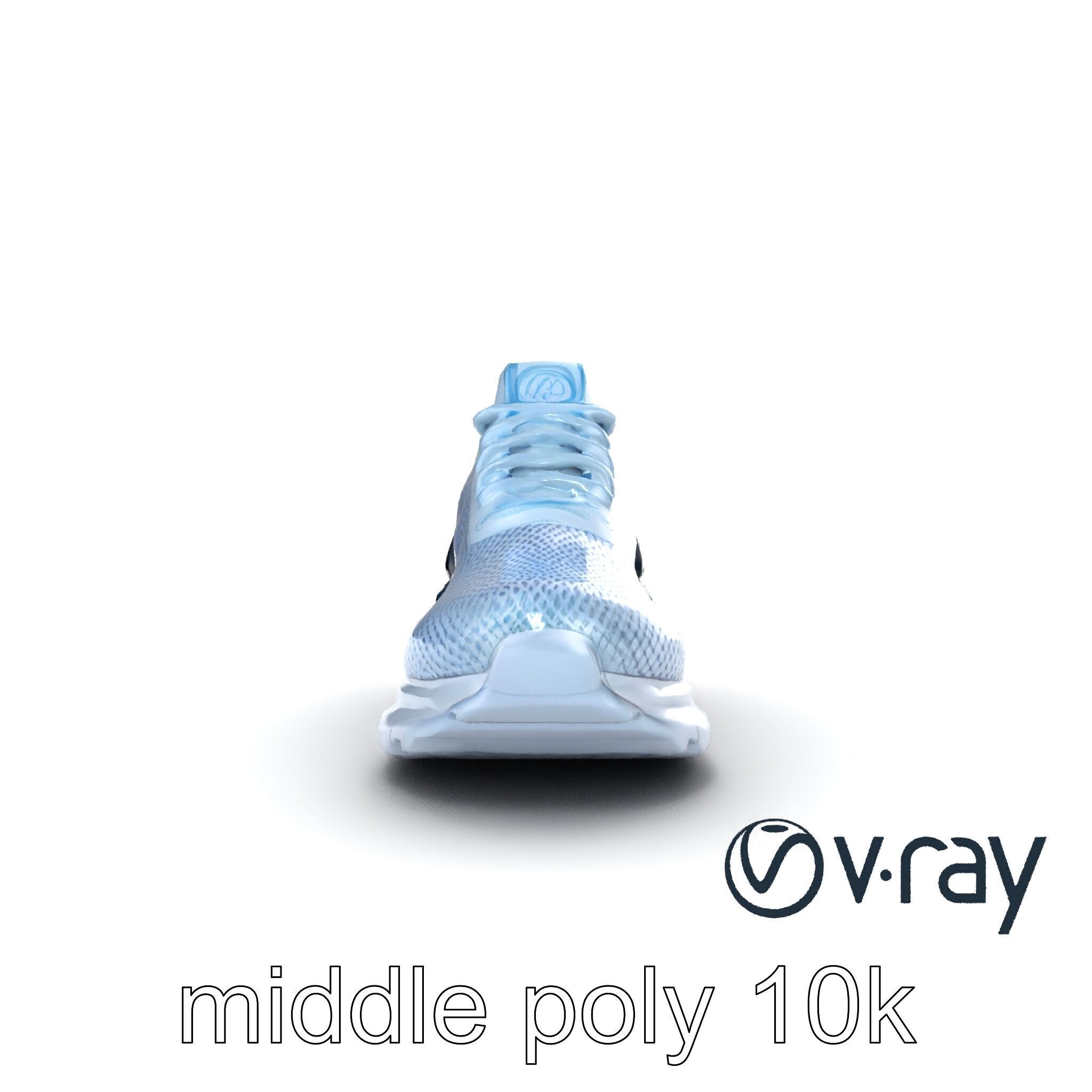 Futuristic Trainer Shoe with Reflective Accents Model Pack Low-poly 3D model_28