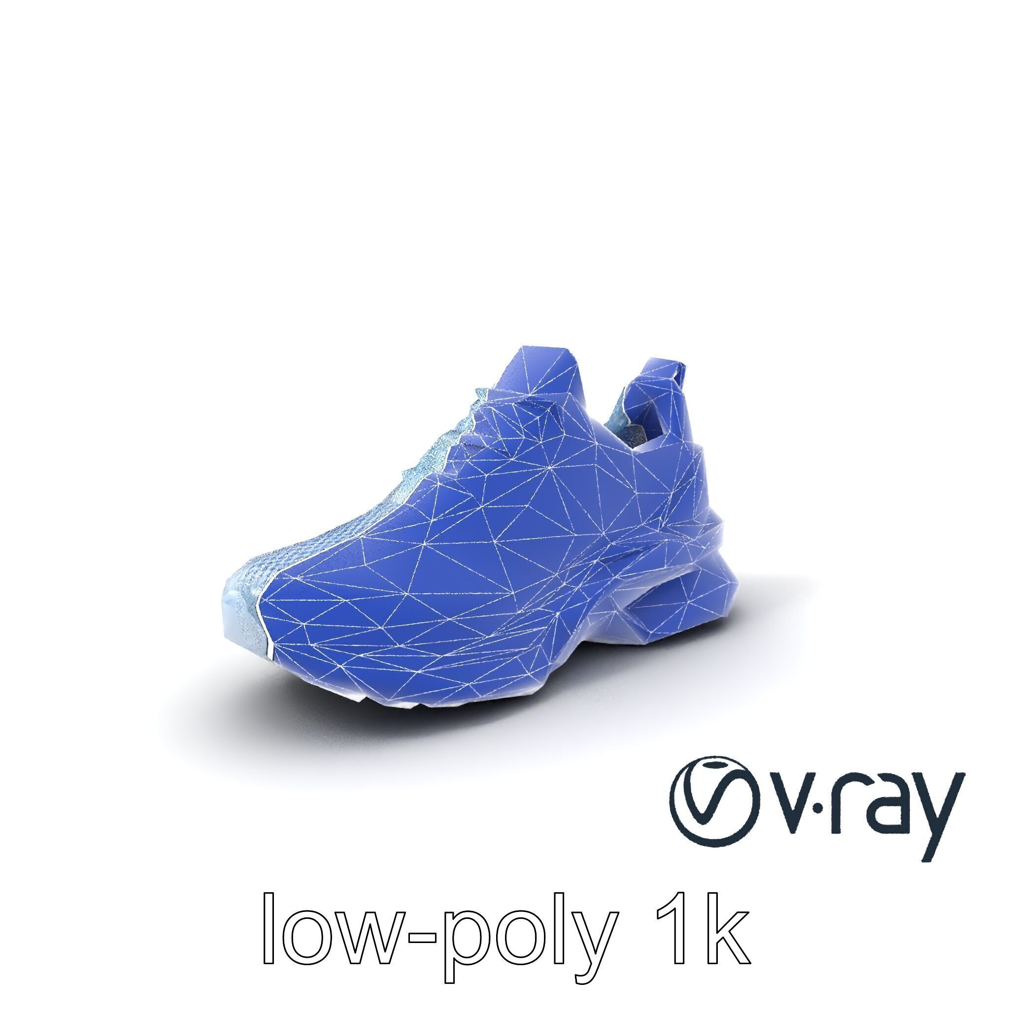 Futuristic Trainer Shoe with Reflective Accents Model Pack Low-poly 3D model_7