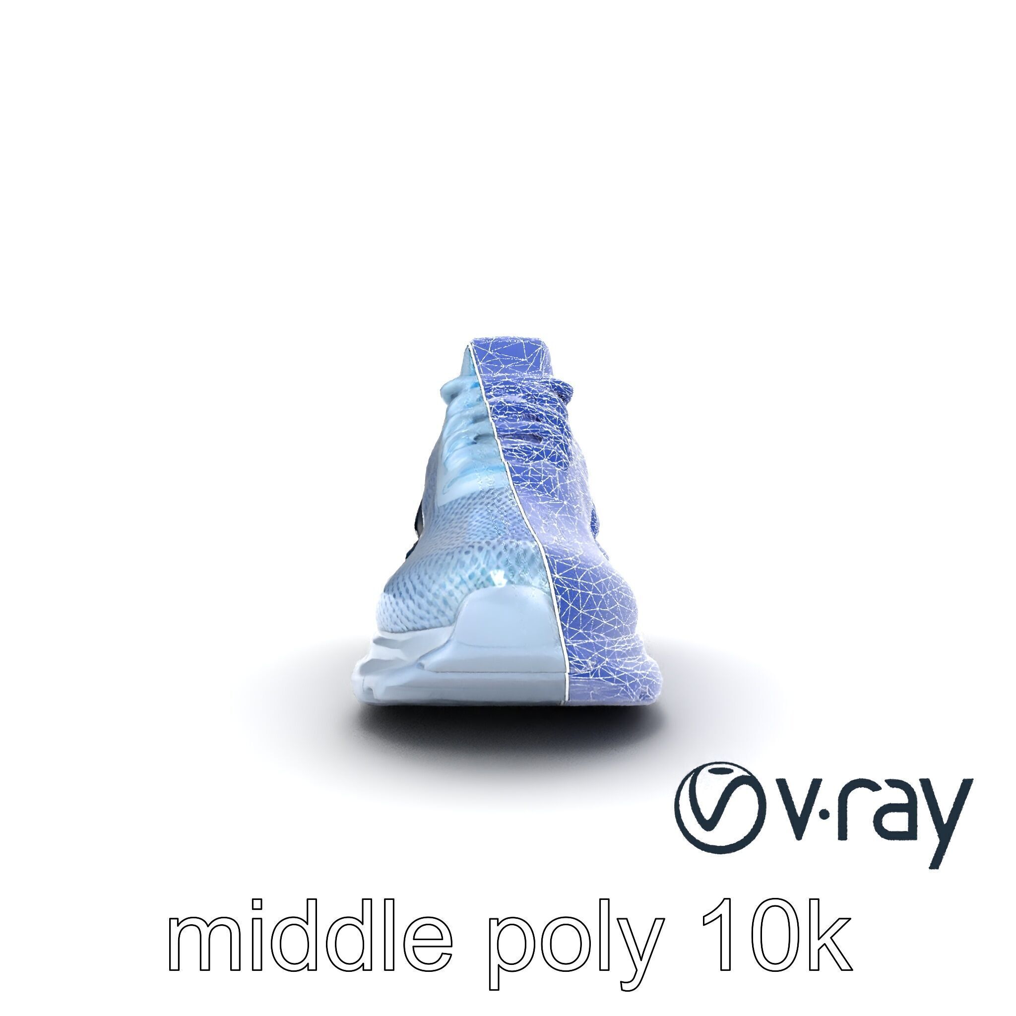 Futuristic Trainer Shoe with Reflective Accents Model Pack Low-poly 3D model_21