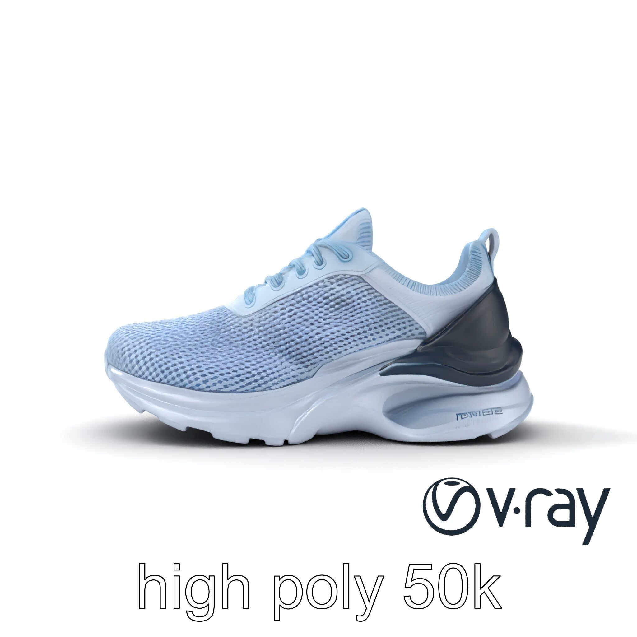 Futuristic Trainer Shoe with Reflective Accents Model Pack Low-poly 3D model_17