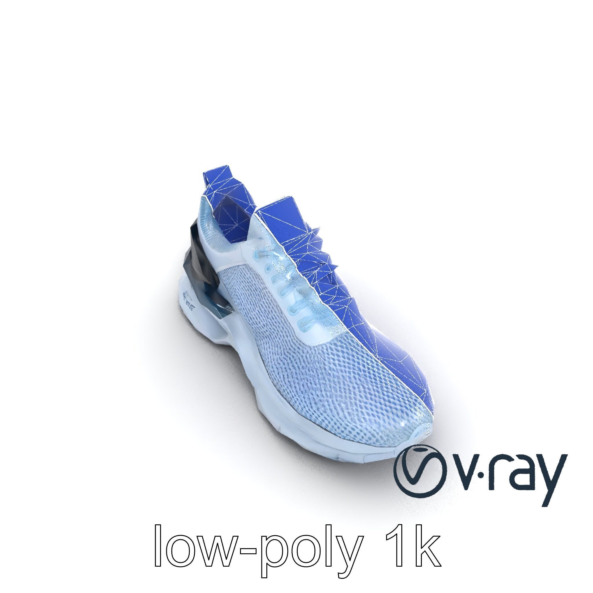 Futuristic Trainer Shoe with Reflective Accents Model Pack Low-poly 3D model_18