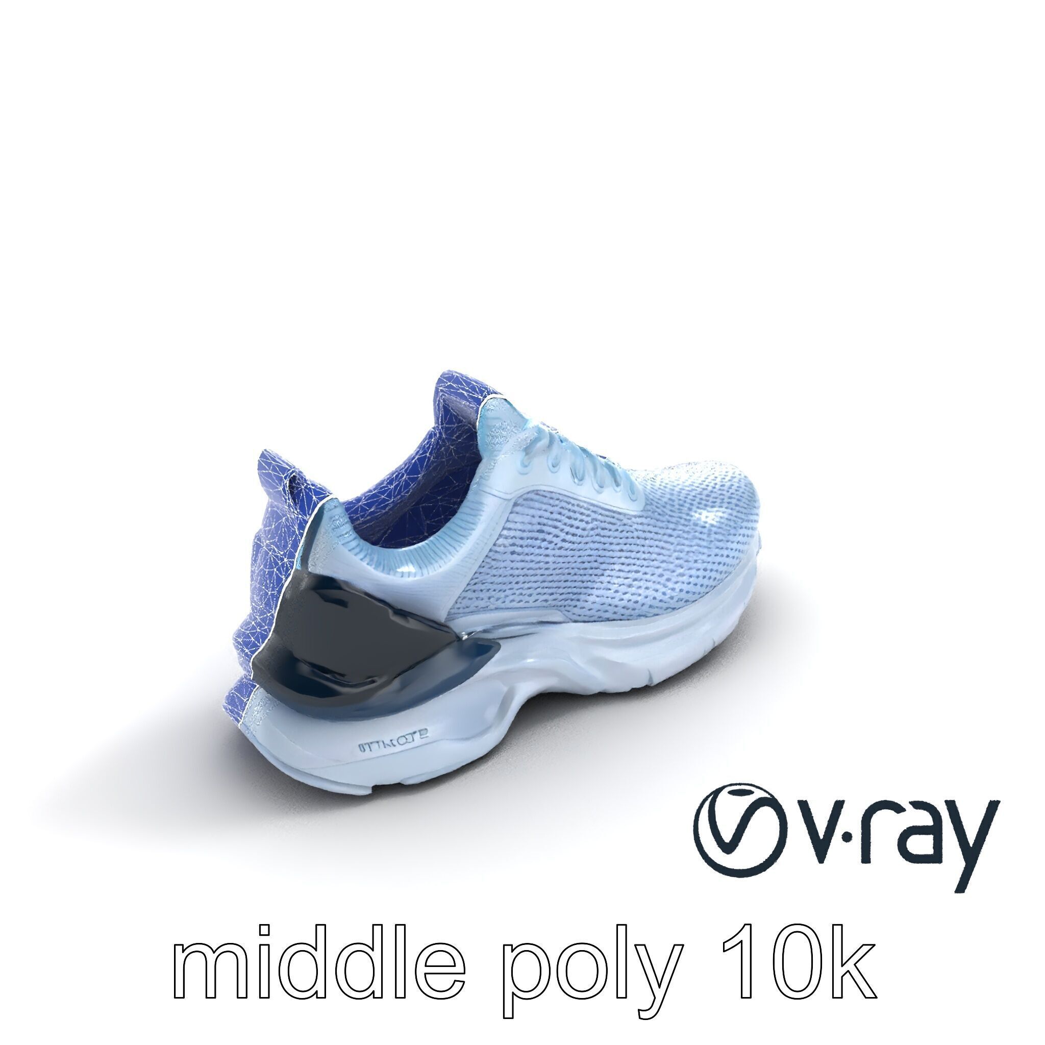 Futuristic Trainer Shoe with Reflective Accents Model Pack Low-poly 3D model_20