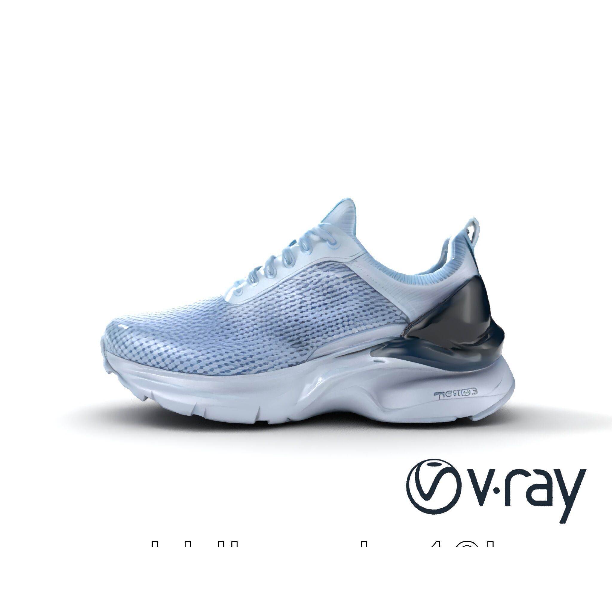 Futuristic Trainer Shoe with Reflective Accents Model Pack Low-poly 3D model_16