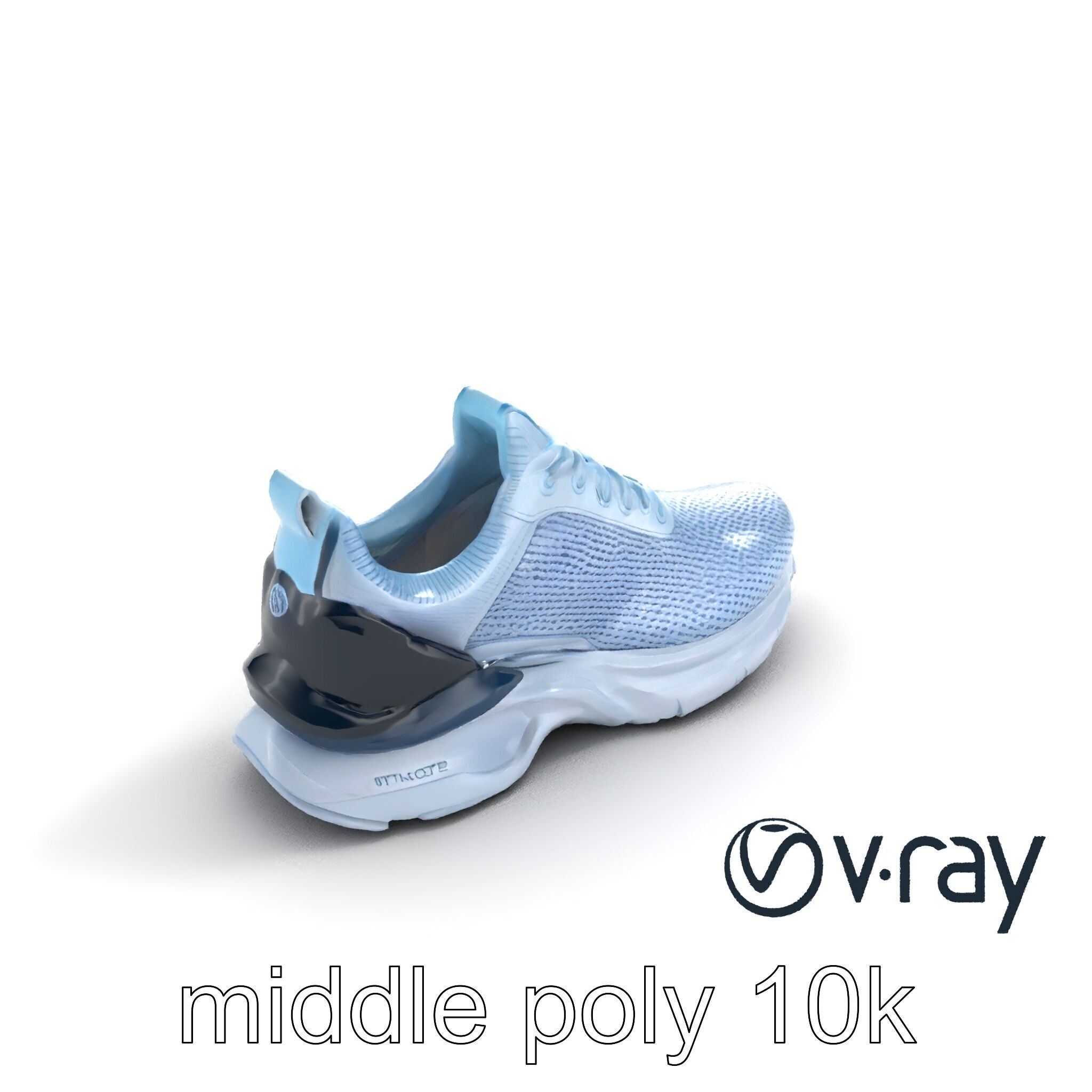 Futuristic Trainer Shoe with Reflective Accents Model Pack Low-poly 3D model_6