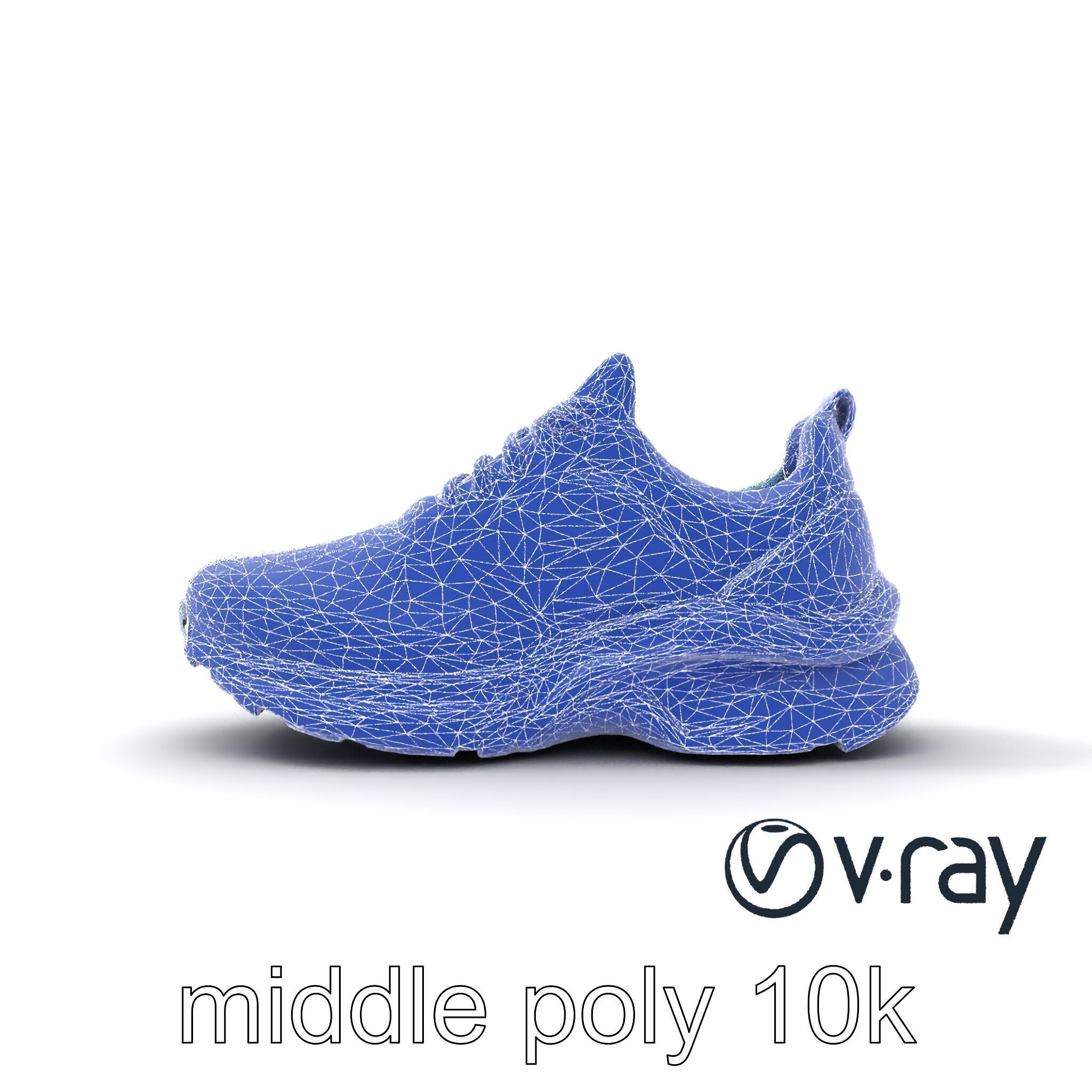 Futuristic Trainer Shoe with Reflective Accents Model Pack Low-poly 3D model_30