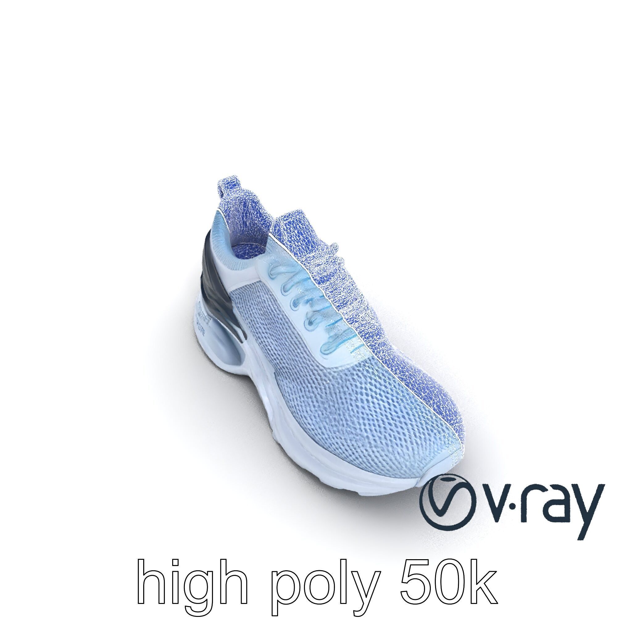Futuristic Trainer Shoe with Reflective Accents Model Pack Low-poly 3D model_24
