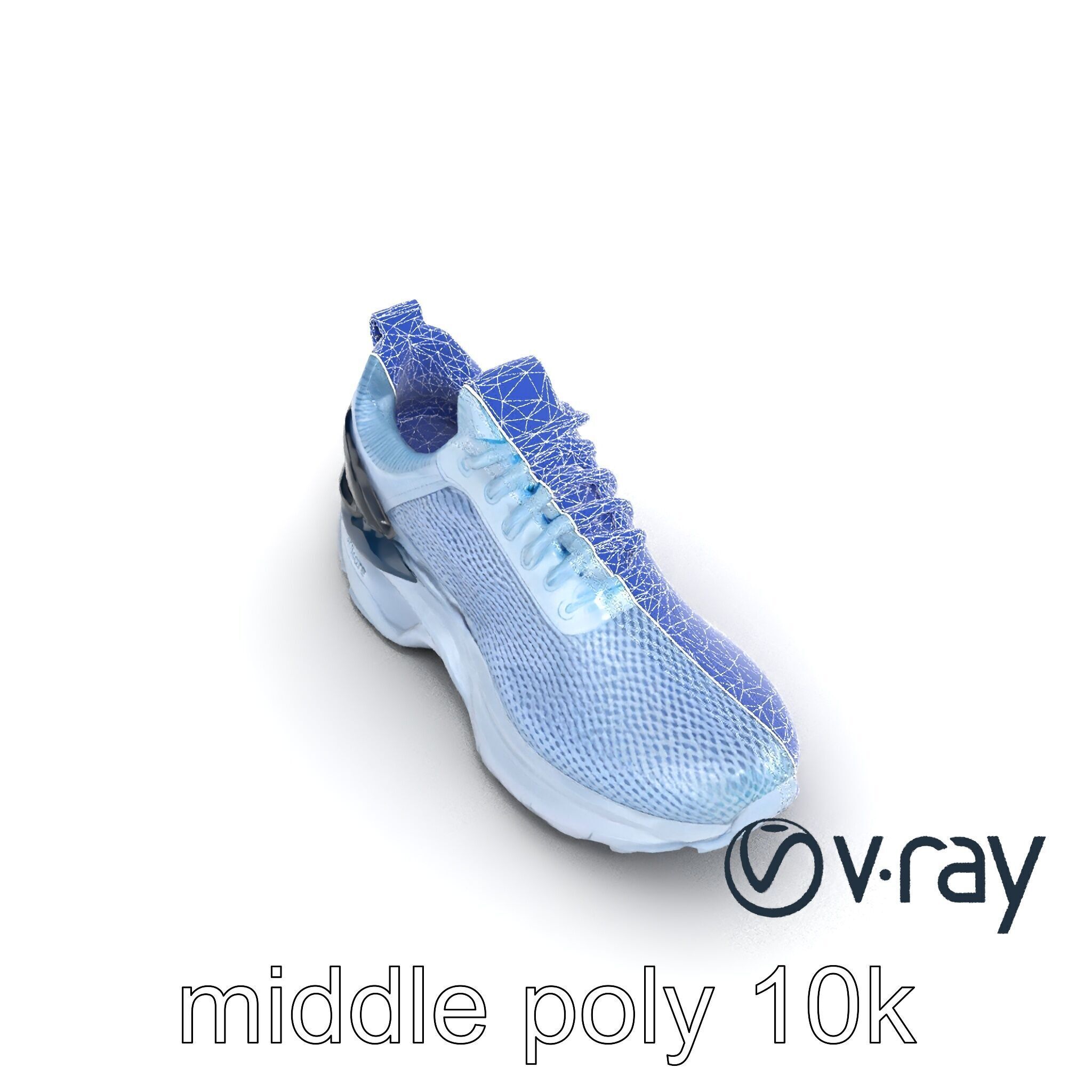 Futuristic Trainer Shoe with Reflective Accents Model Pack Low-poly 3D model_12