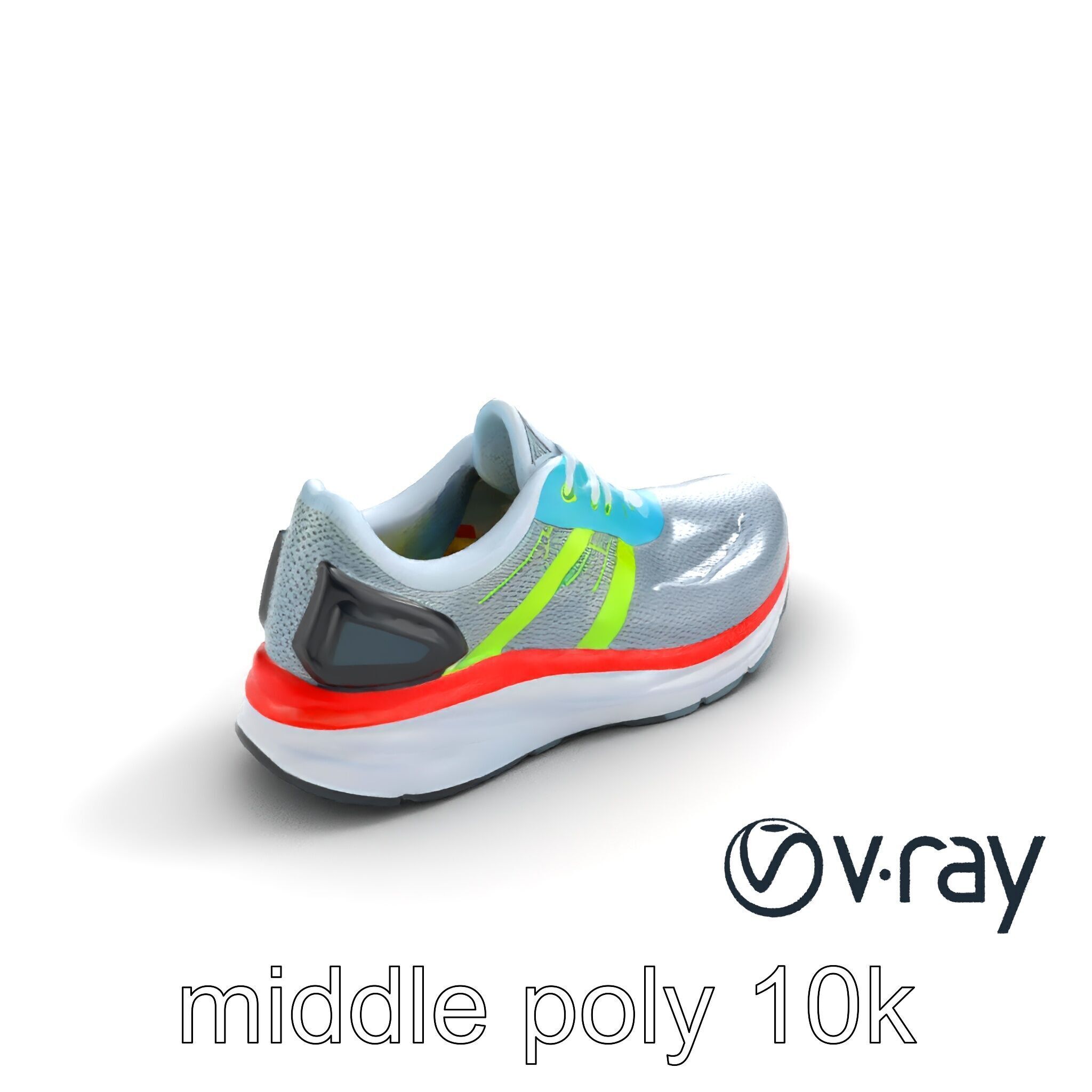 Sleek Running Sneaker 3D model pack Low-poly 3D model_9