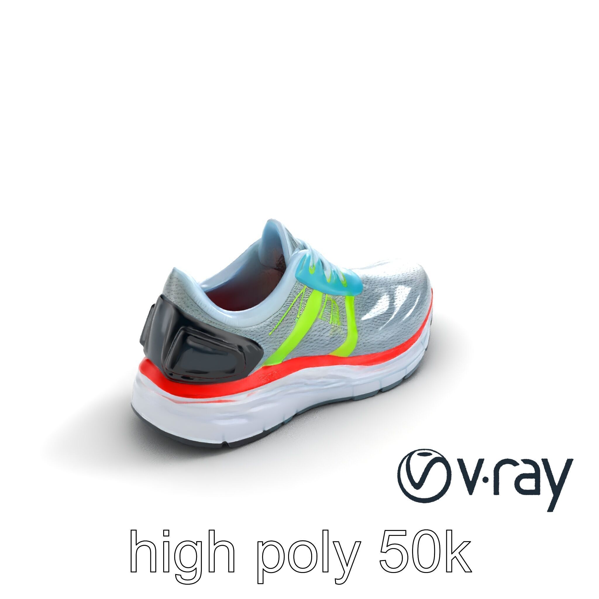 Sleek Running Sneaker 3D model pack Low-poly 3D model_8
