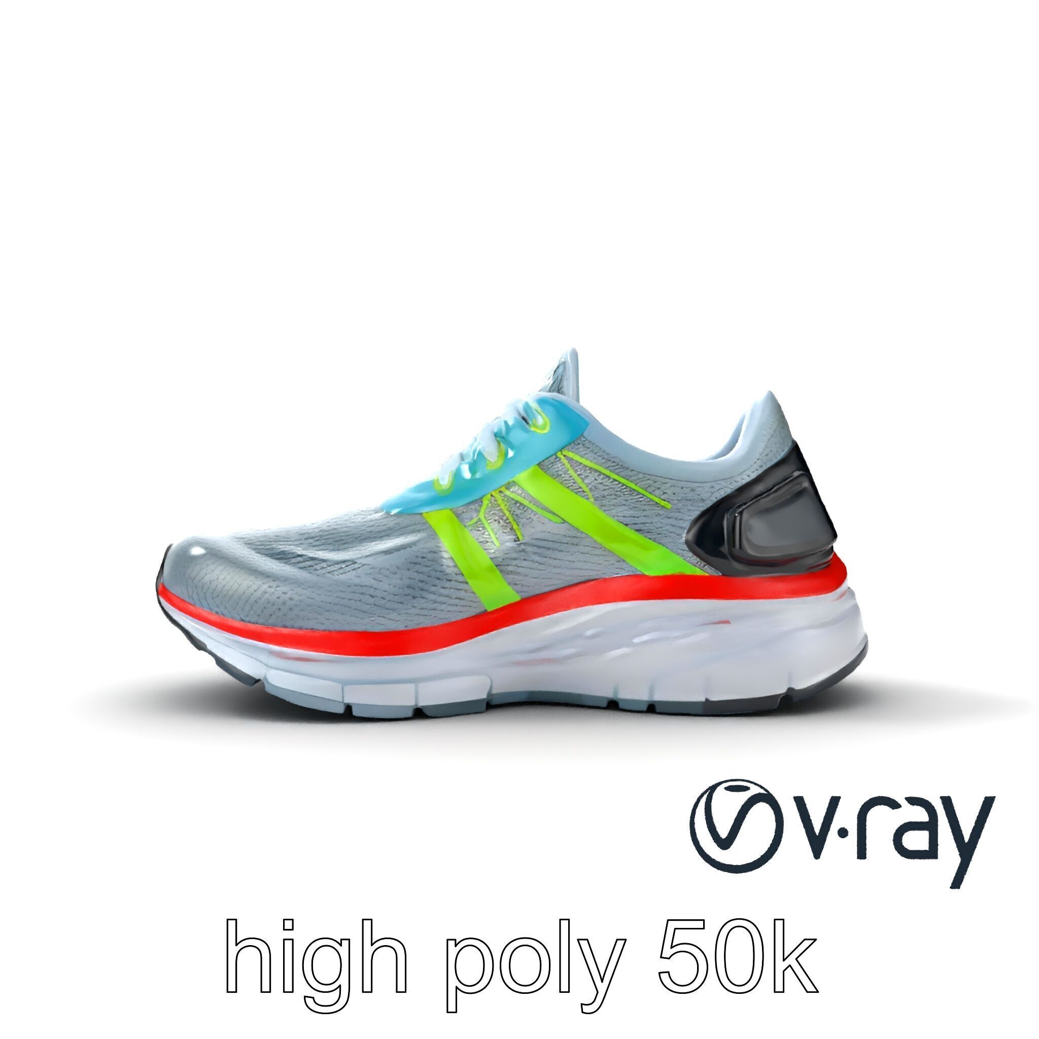 Sleek Running Sneaker 3D model pack Low-poly 3D model_16