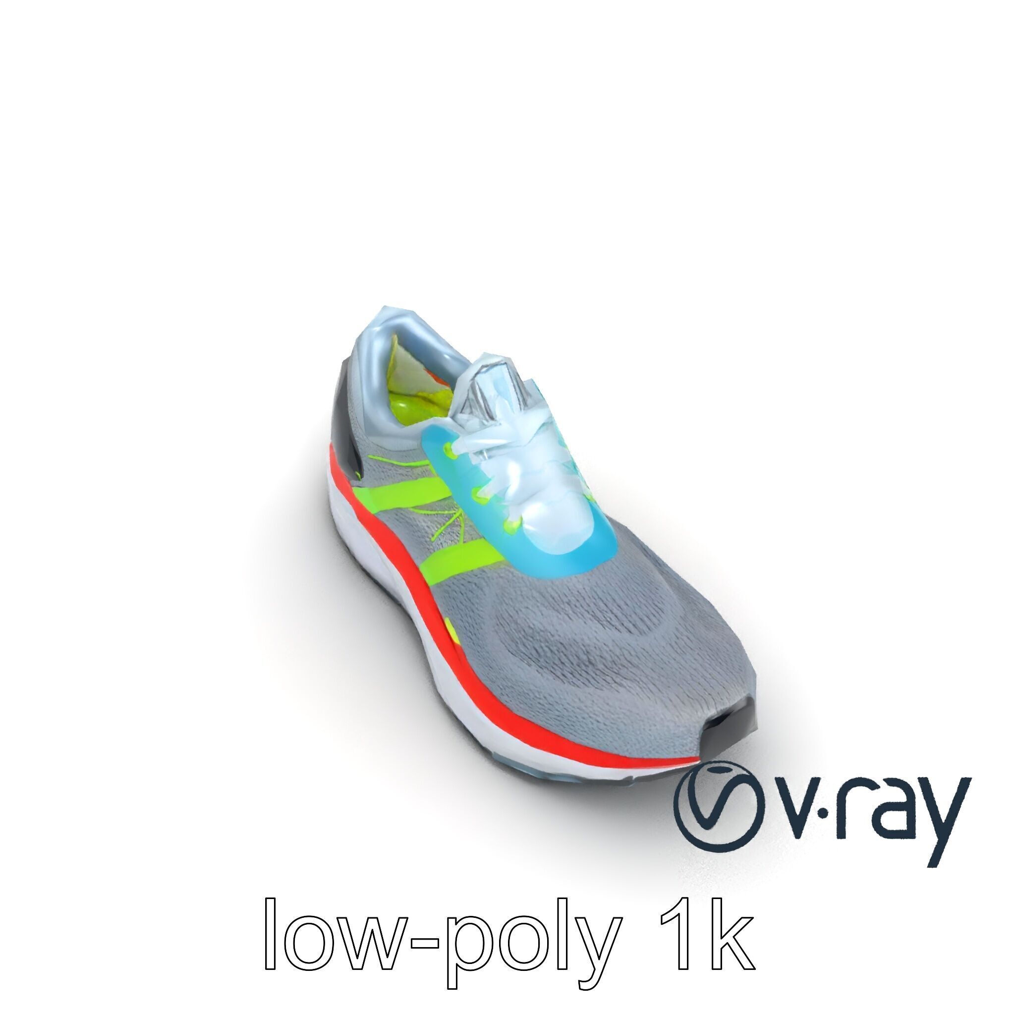 Sleek Running Sneaker 3D model pack Low-poly 3D model_18