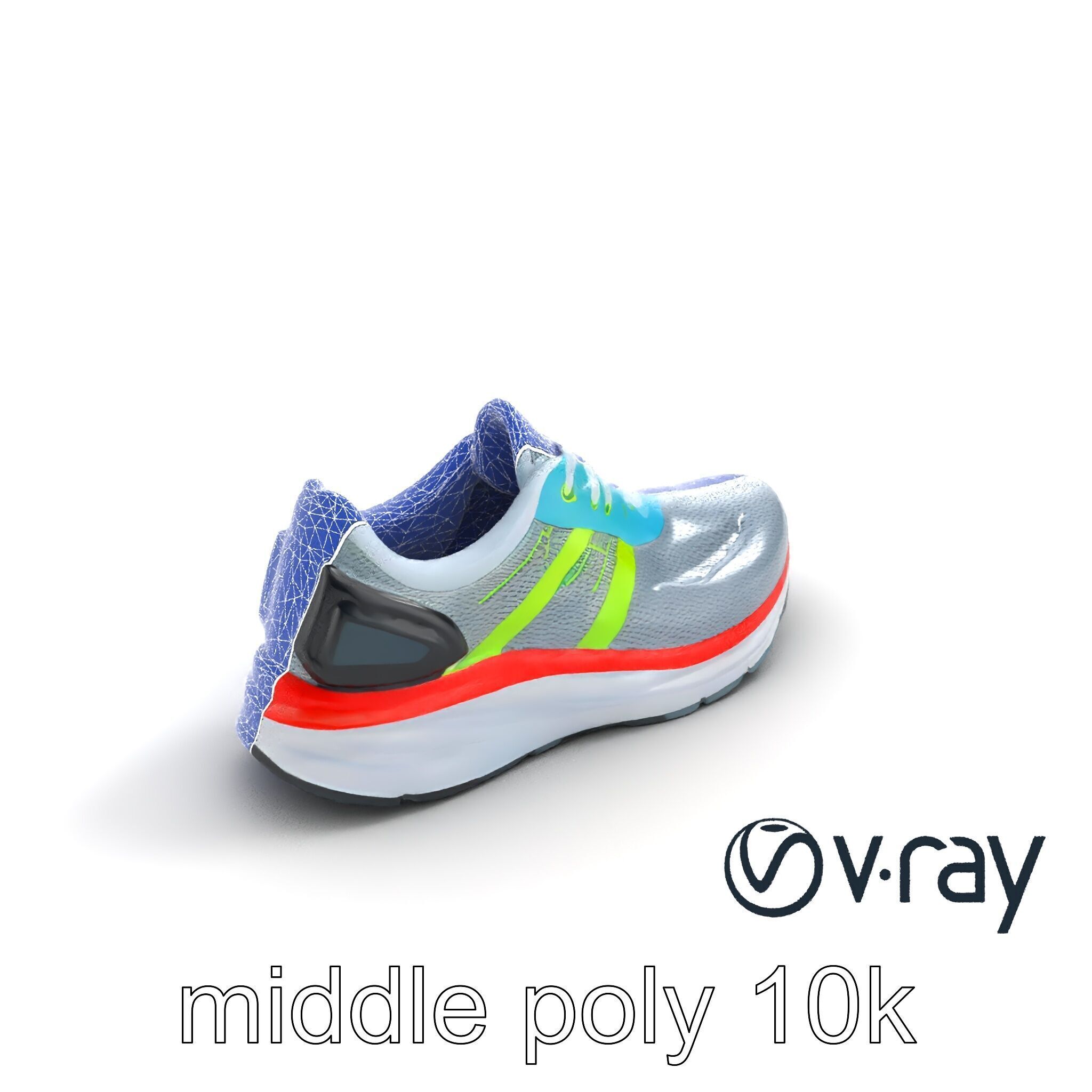 Sleek Running Sneaker 3D model pack Low-poly 3D model_27