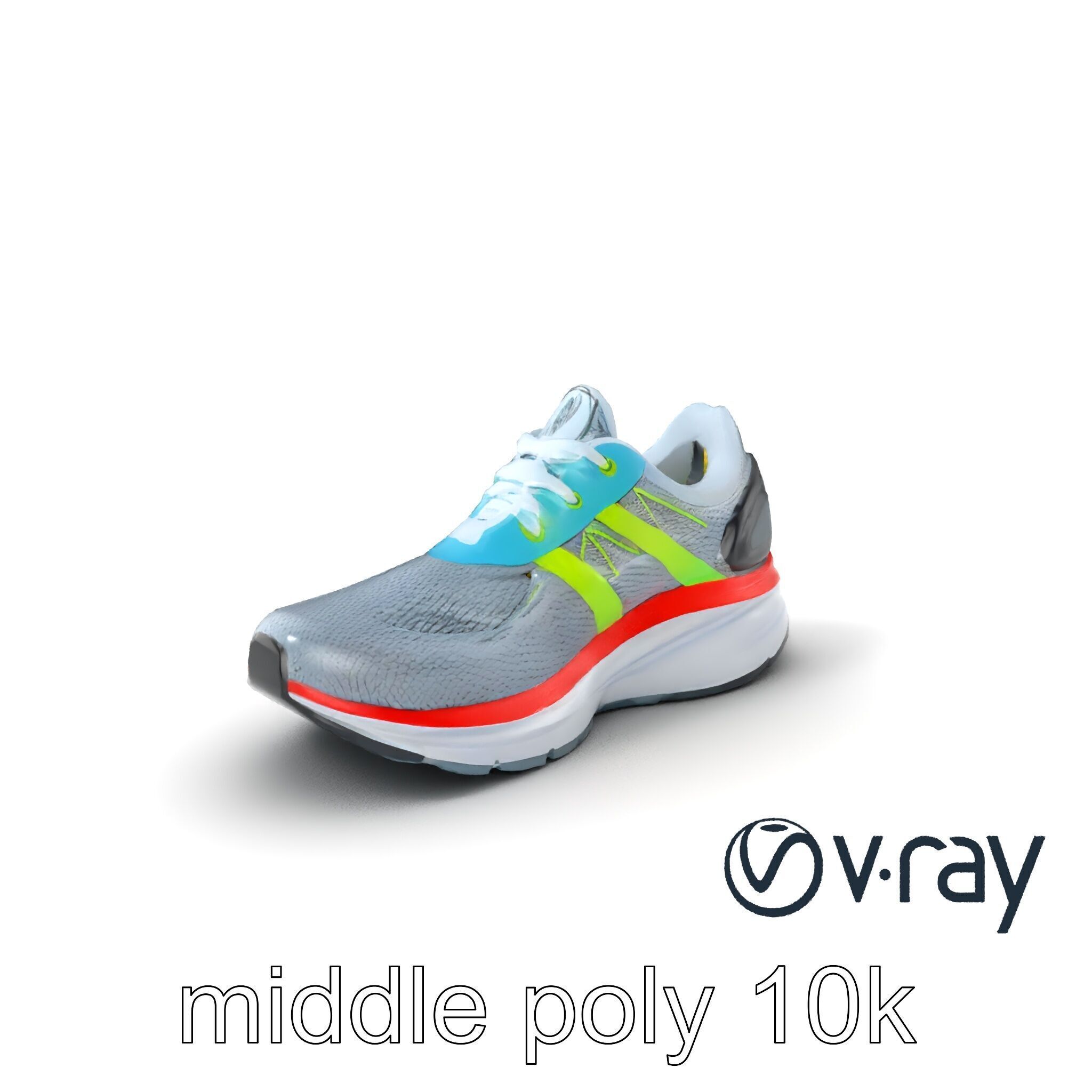 Sleek Running Sneaker 3D model pack Low-poly 3D model_3