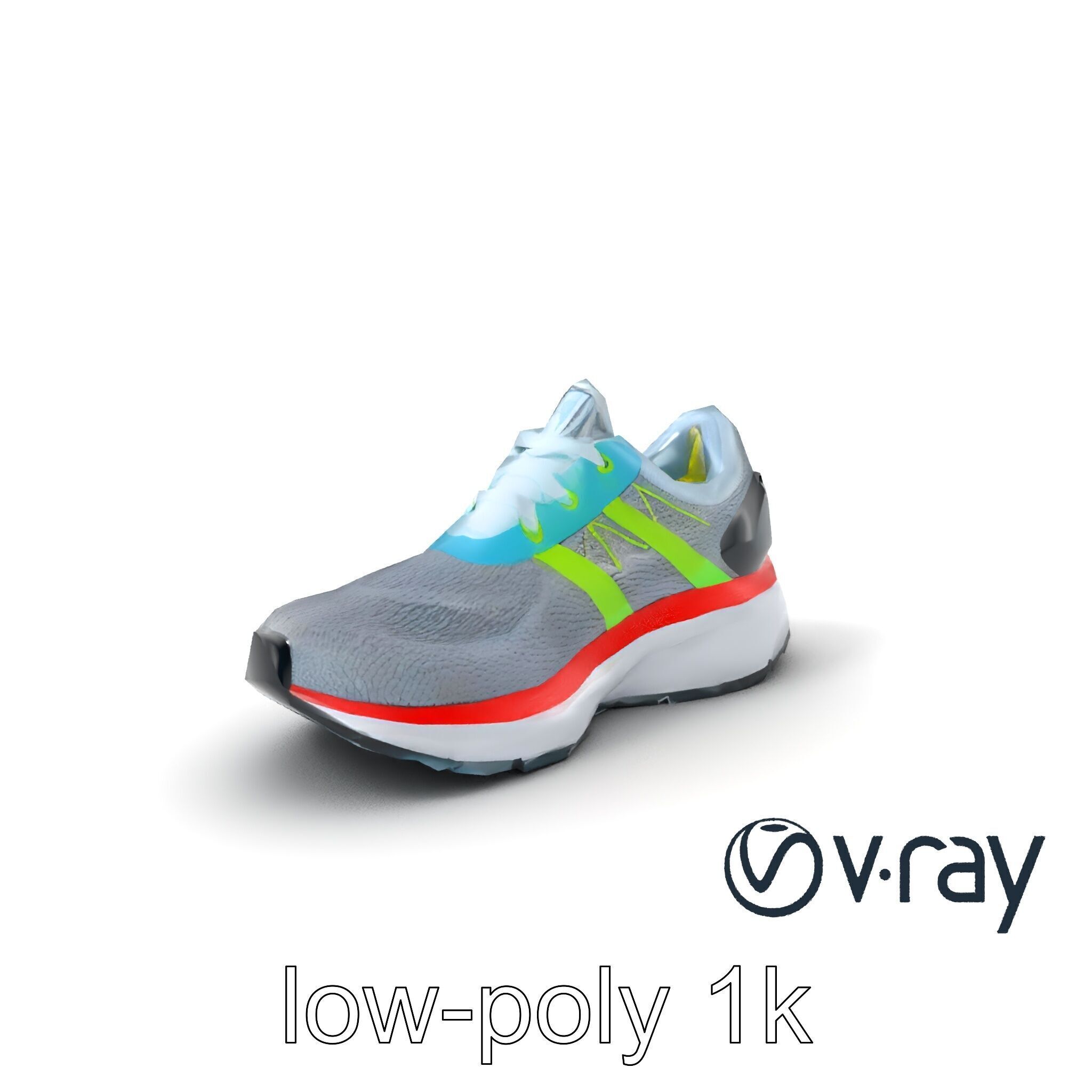 Sleek Running Sneaker 3D model pack Low-poly 3D model_2