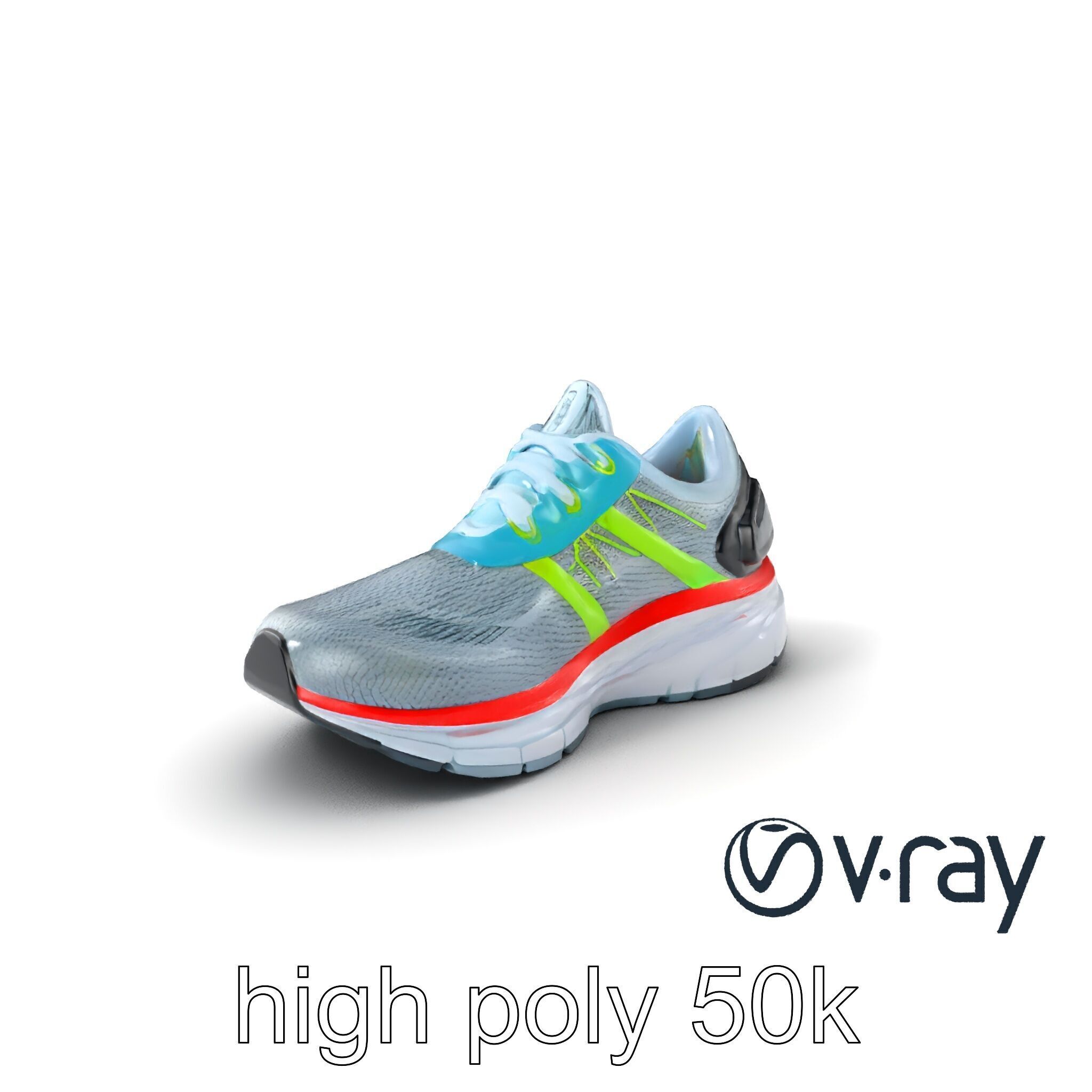 Sleek Running Sneaker 3D model pack Low-poly 3D model_5