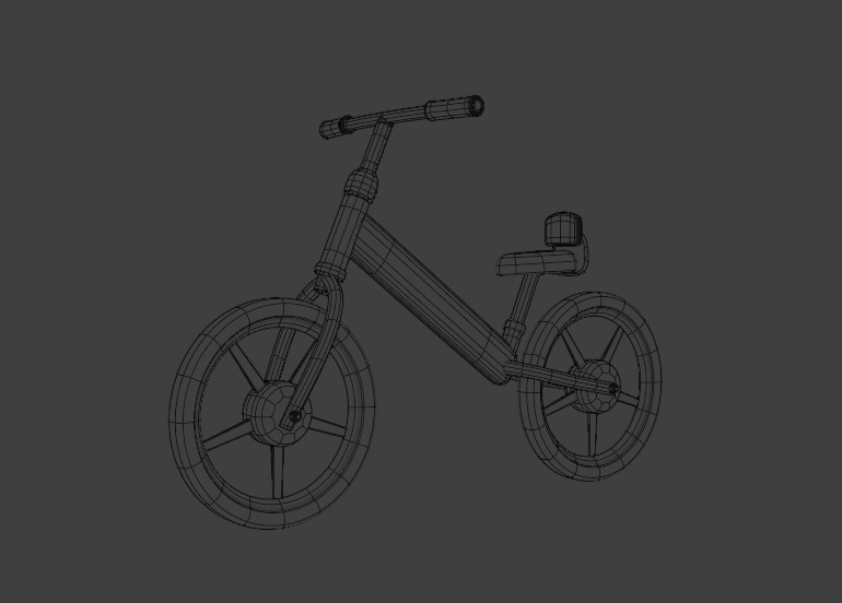 Balance Bike  3D Model Low-poly 3D model_1