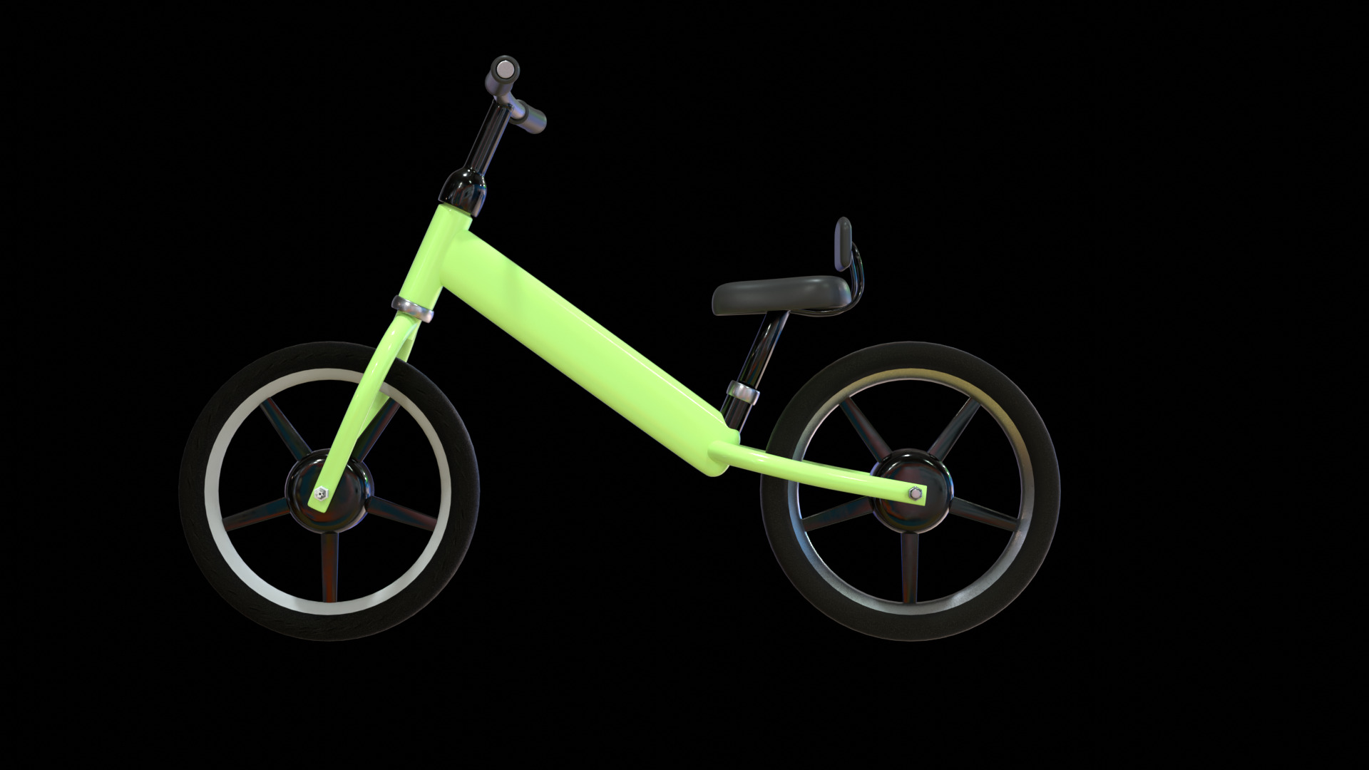 Balance Bike  3D Model Low-poly 3D model_5