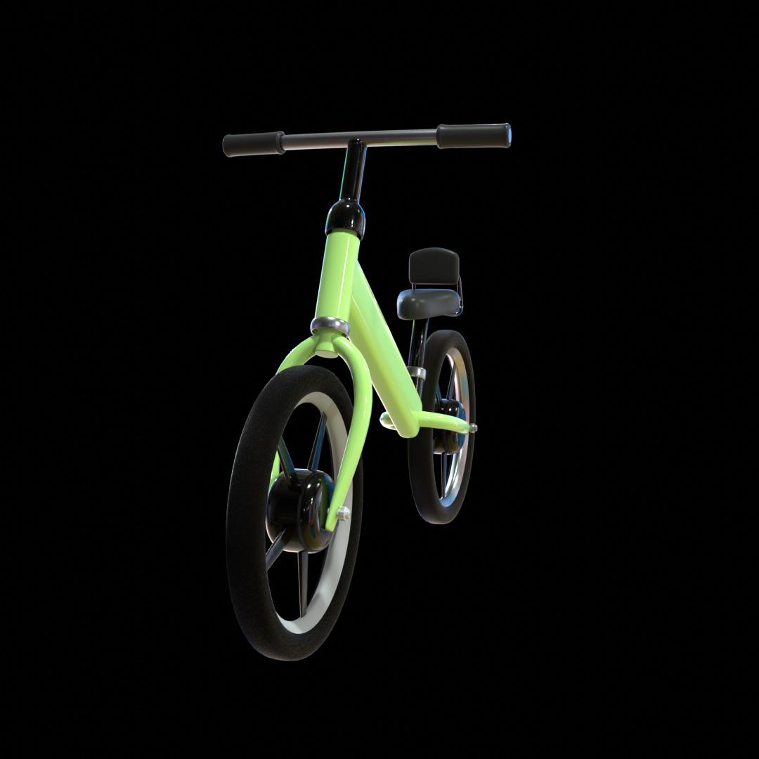 Balance Bike  3D Model Low-poly 3D model_3