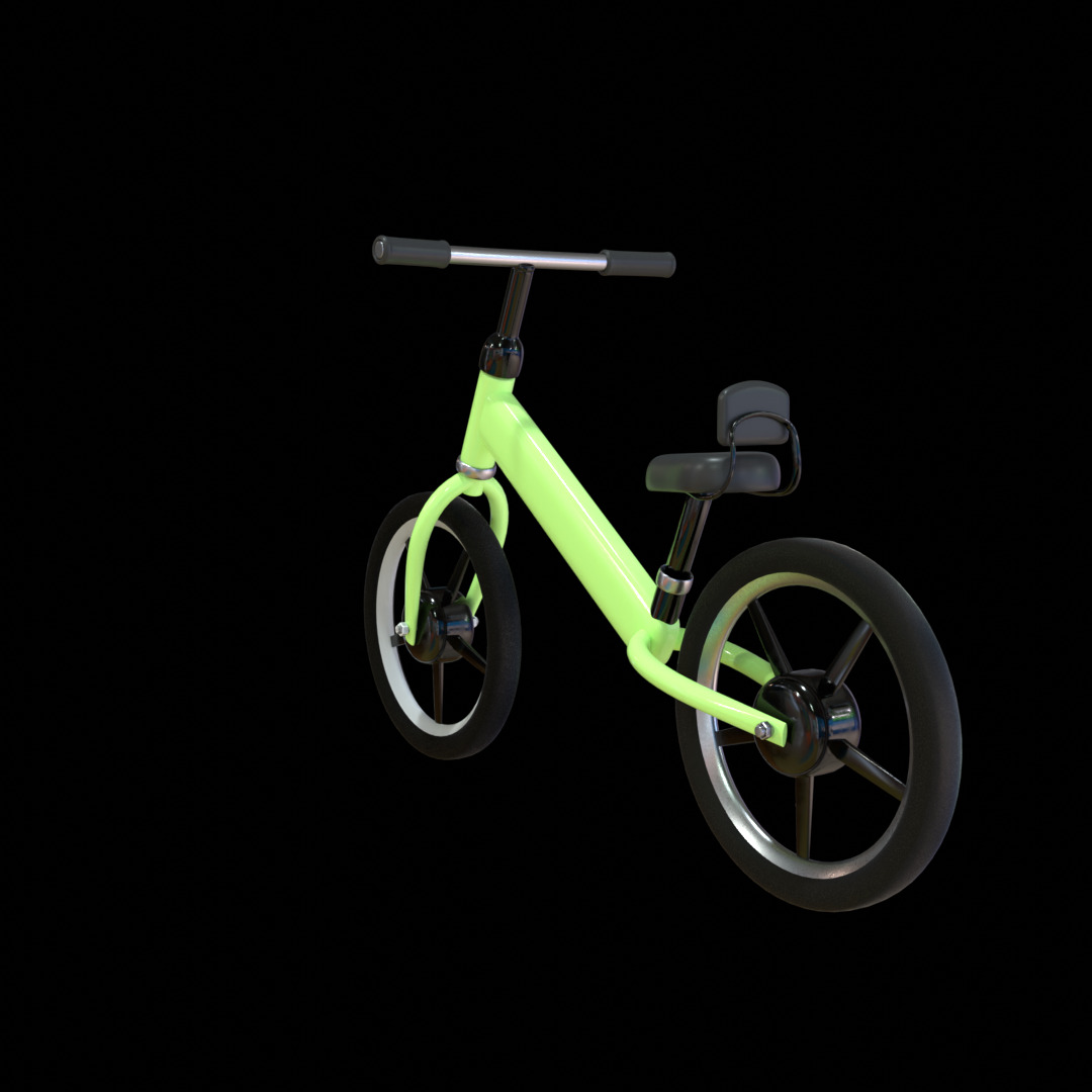 Balance Bike  3D Model Low-poly 3D model_4