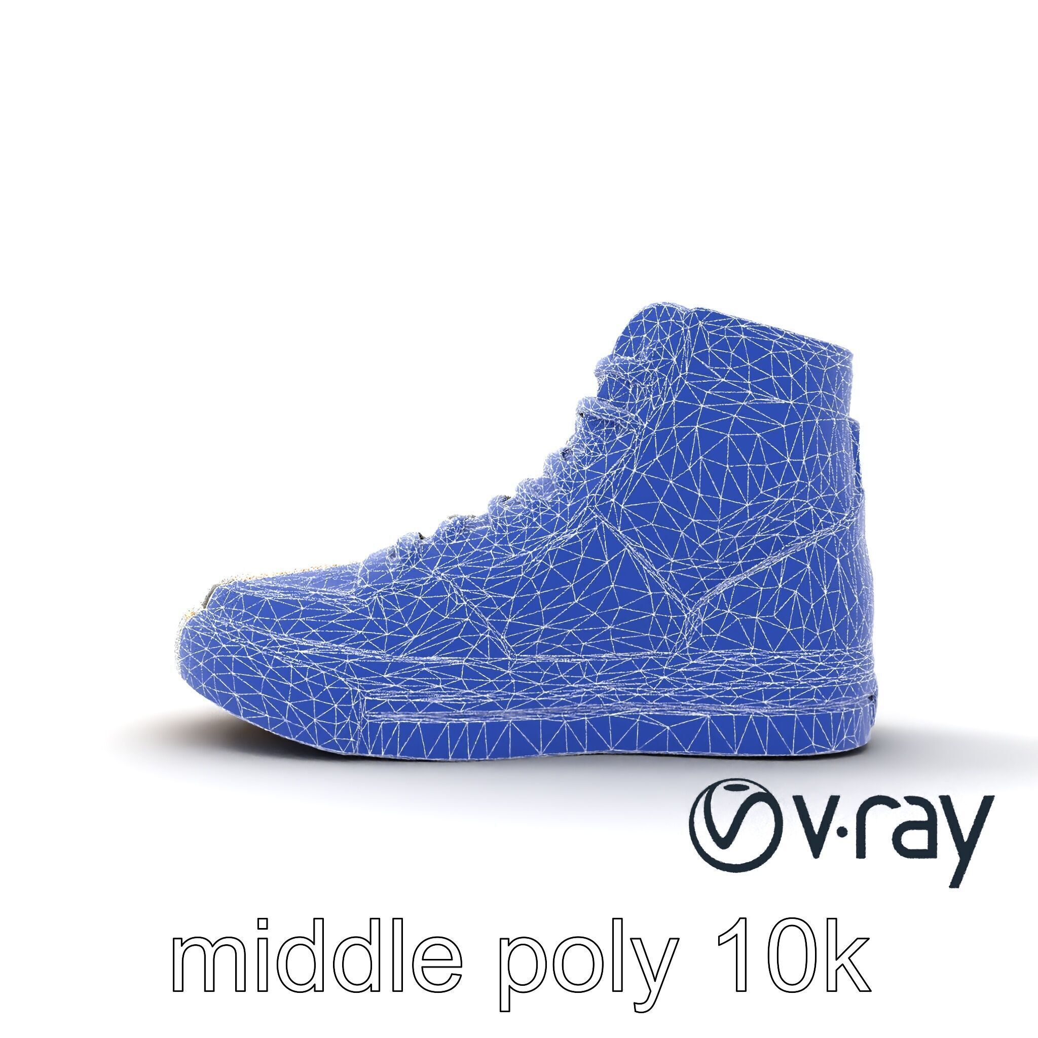 Retro-Inspired High-Top Sneaker model pack Low-poly 3D model_29