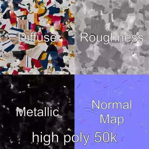 Retro-Inspired High-Top Sneaker model pack Low-poly 3D model