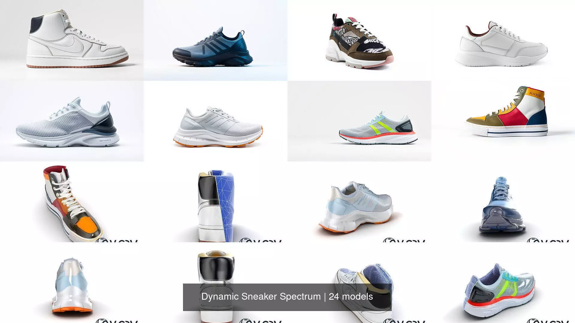 Dynamic Sneaker Spectrum 3D Model Collection_0