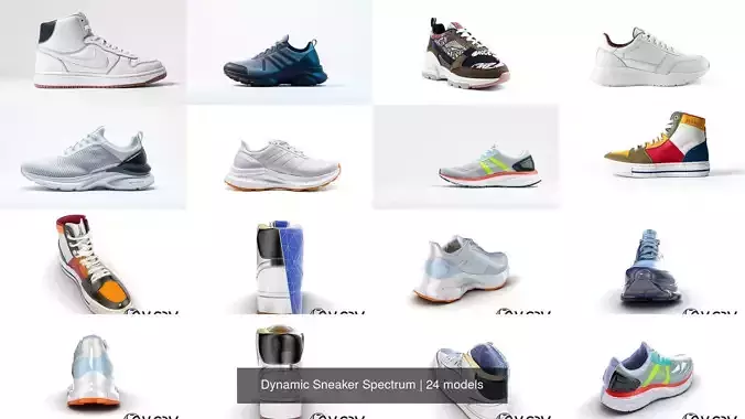 Dynamic Sneaker Spectrum 3D Model Collection Dynamic Sneaker Spectrum 3D Model Collection