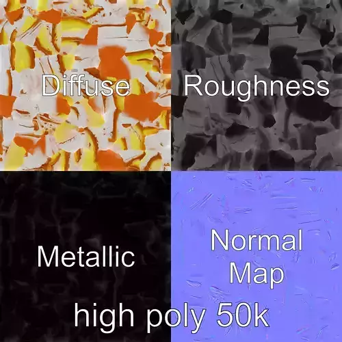 Stylized Futuristic Meringue Cake model pack