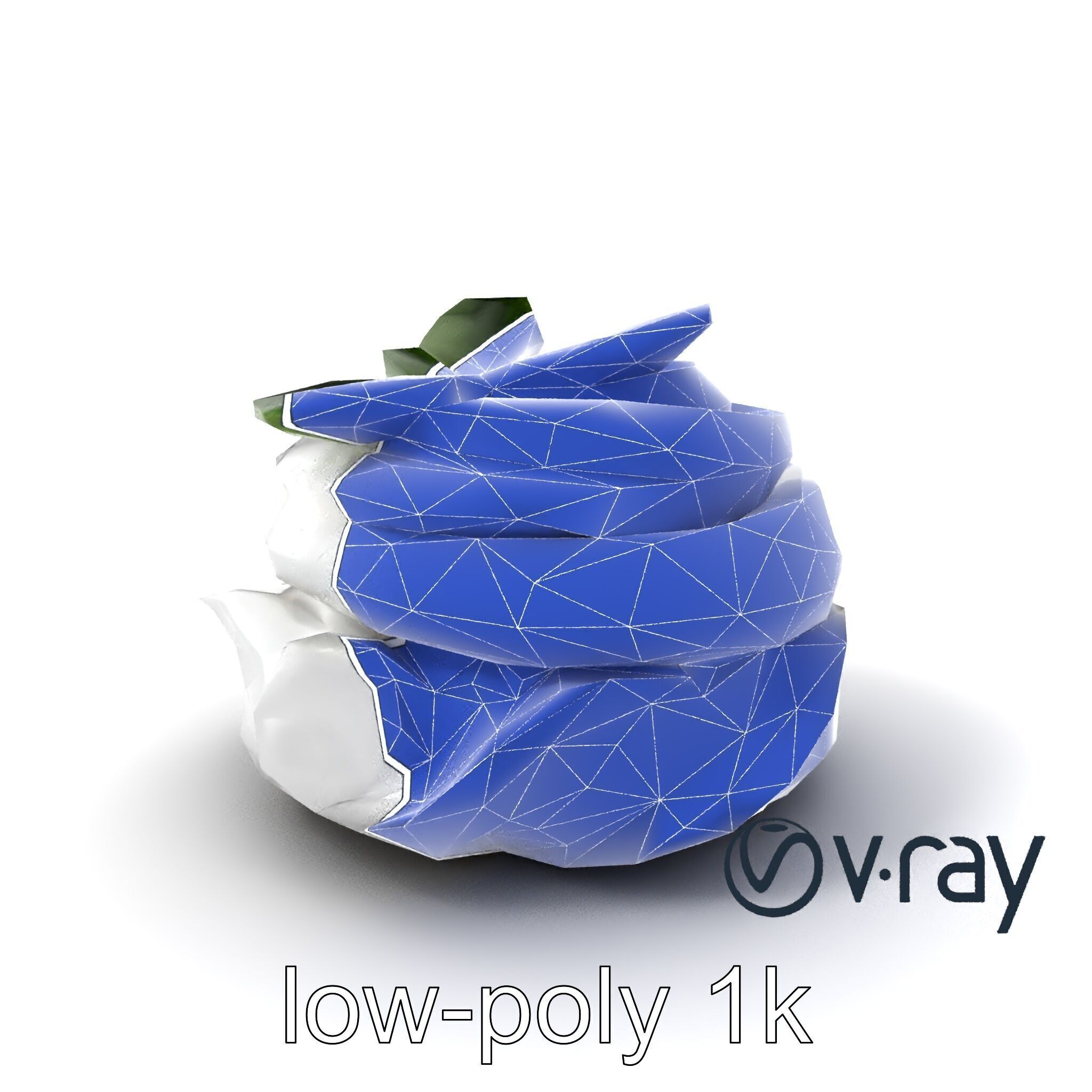 Meringue Cake with Mint Leaf 3D model pack Low-poly 3D model_12