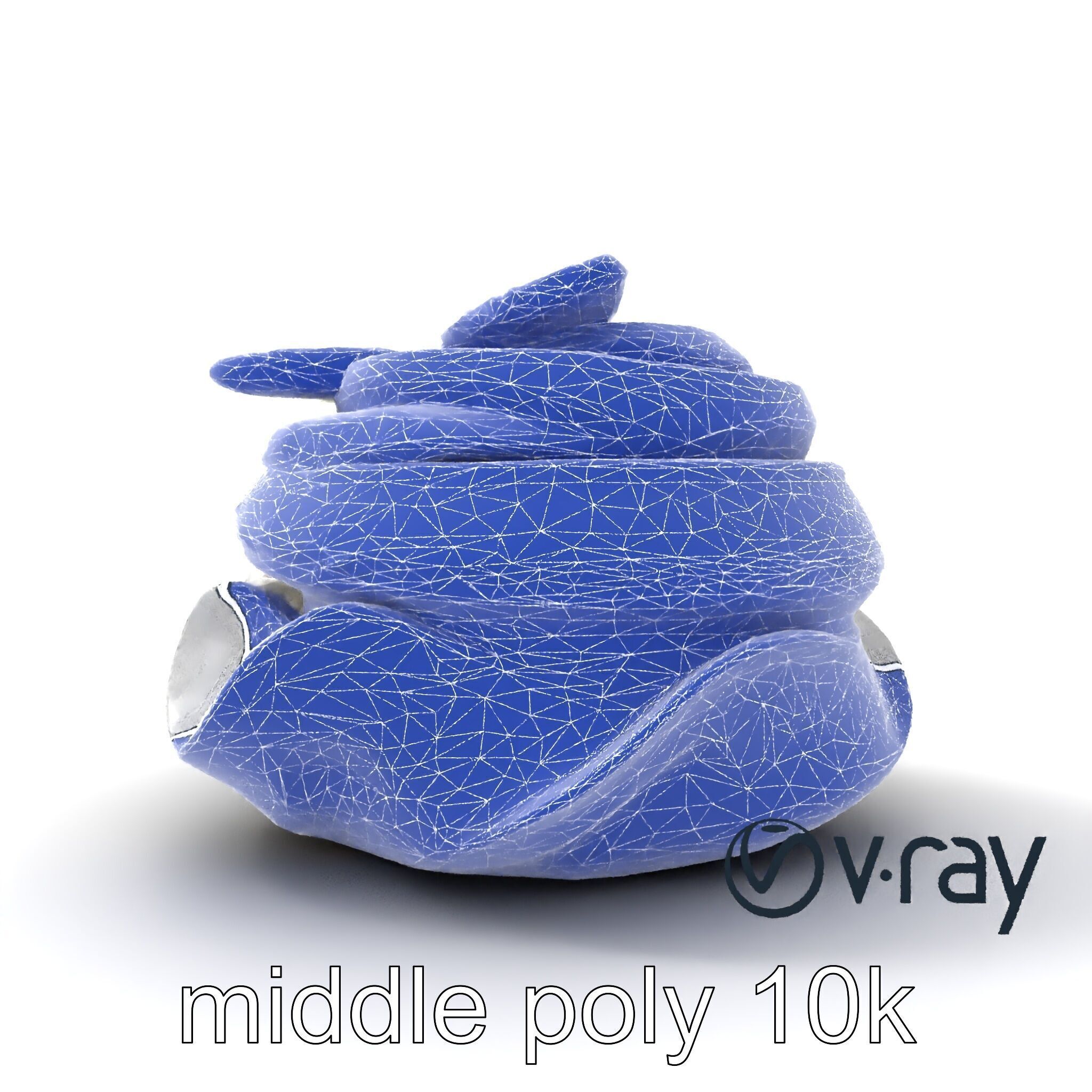 Meringue Cake with Mint Leaf 3D model pack Low-poly 3D model_24