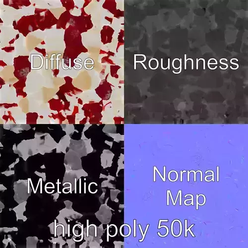 Meringue Cake with Raspberry Drizzle Model Pack