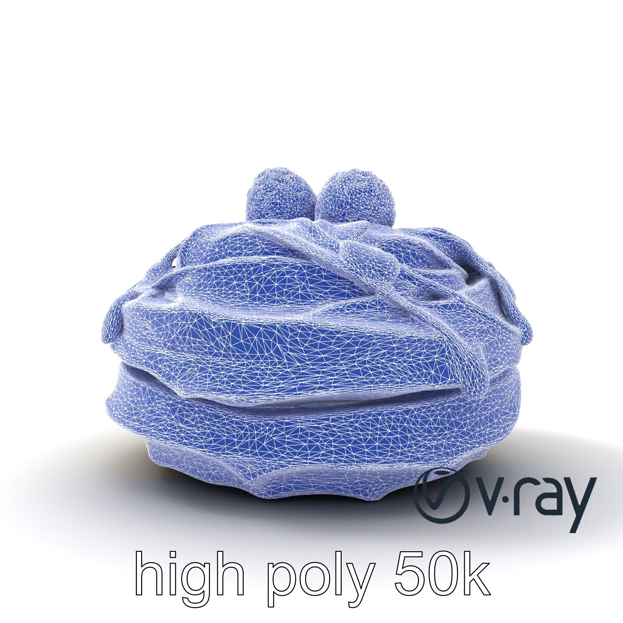 Meringue Cake with Raspberry Drizzle Model Pack Low-poly 3D model_30