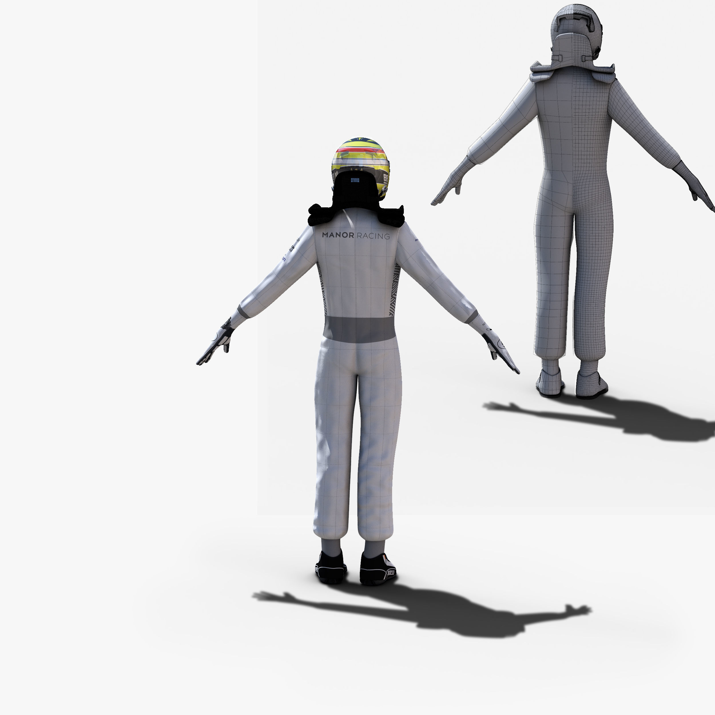 Drivers 2016 Formula 1 Low-poly 3D model_6