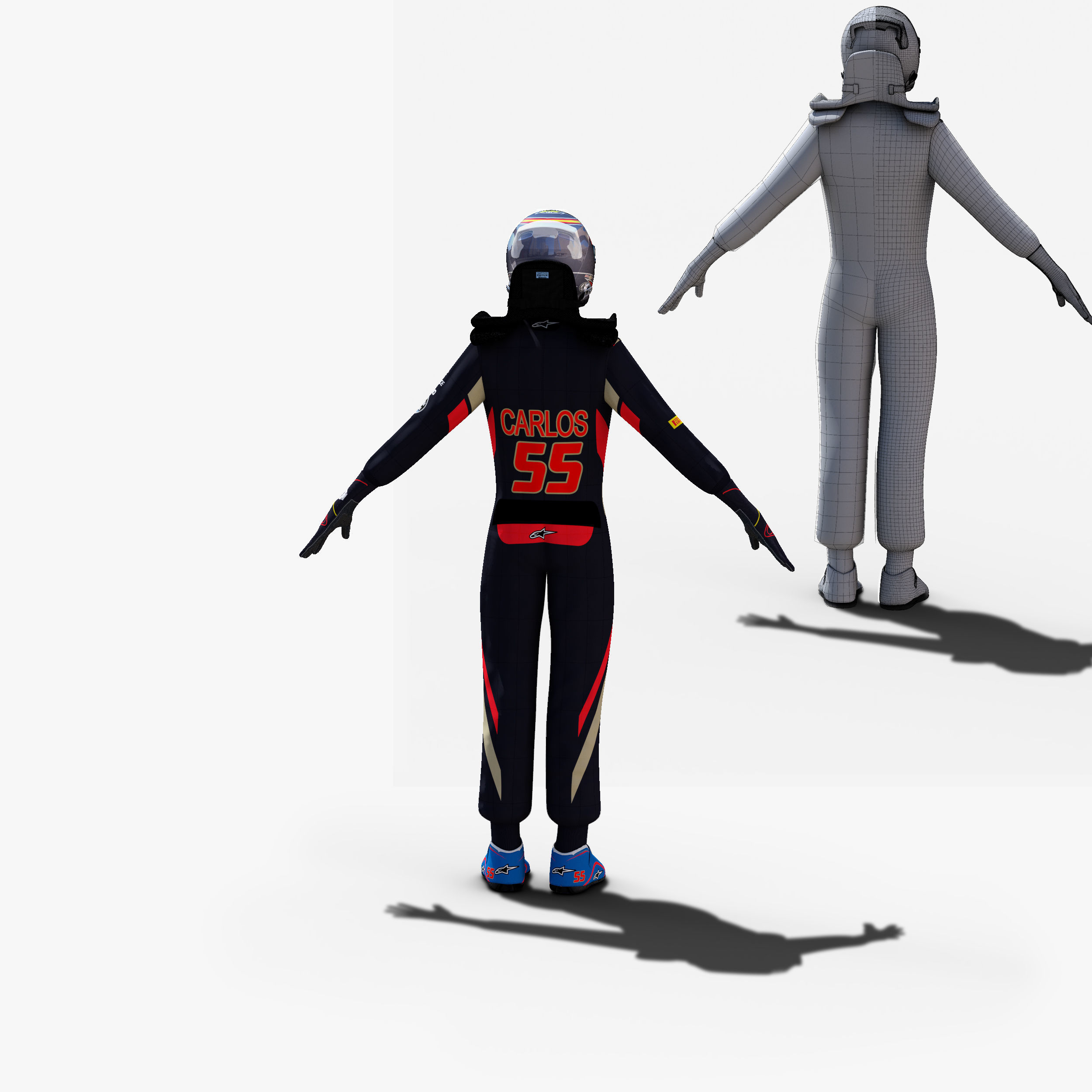 Drivers 2016 Formula 1 Low-poly 3D model_20