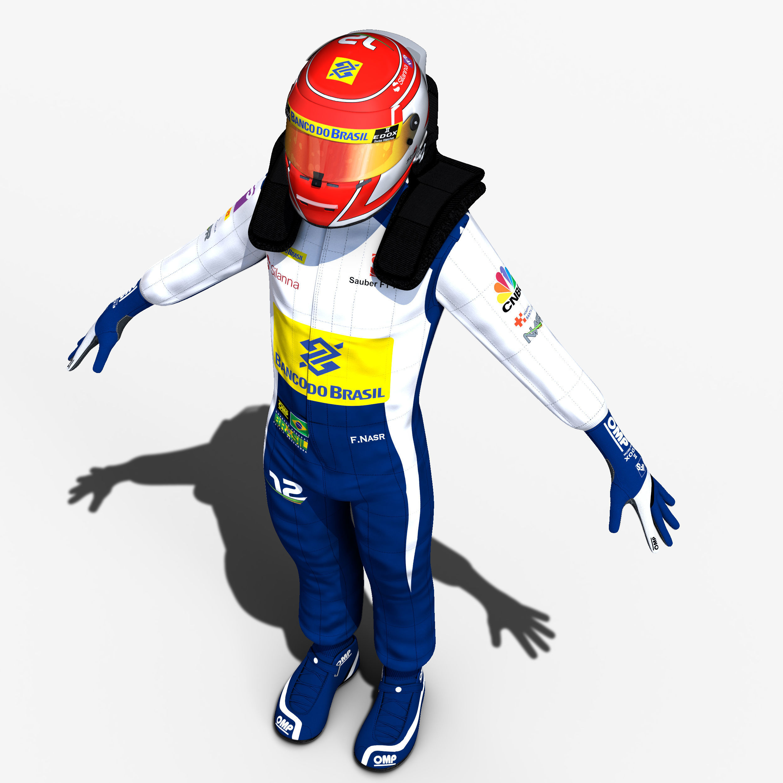 Drivers 2016 Formula 1 Low-poly 3D model_15