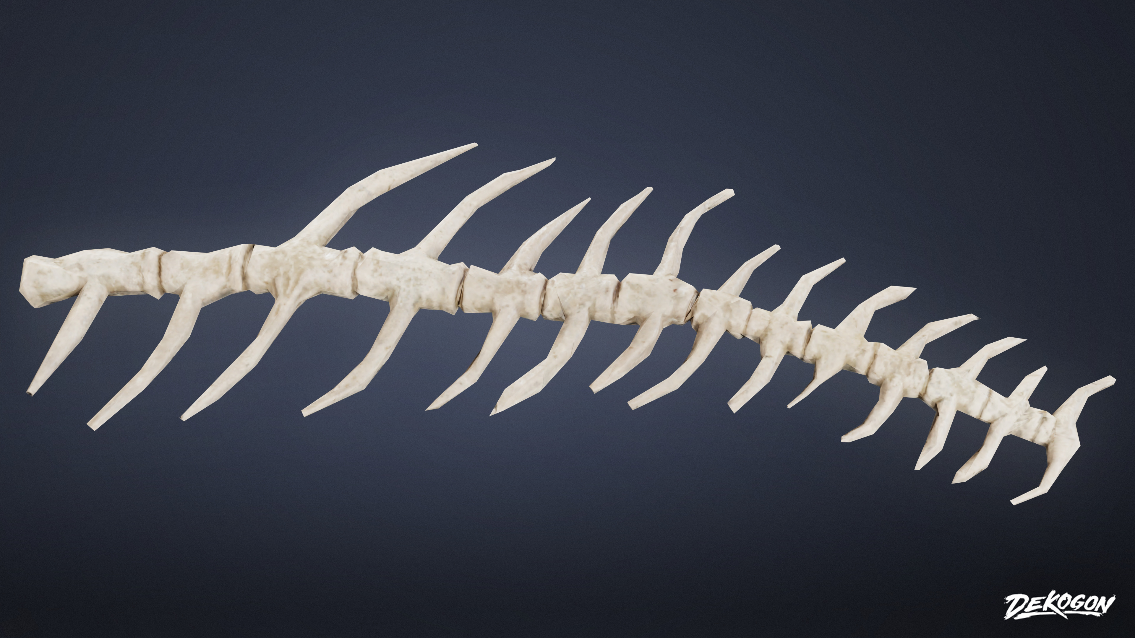 BONES - Bone Set 02 - LOW POLY Low-poly 3D model_4