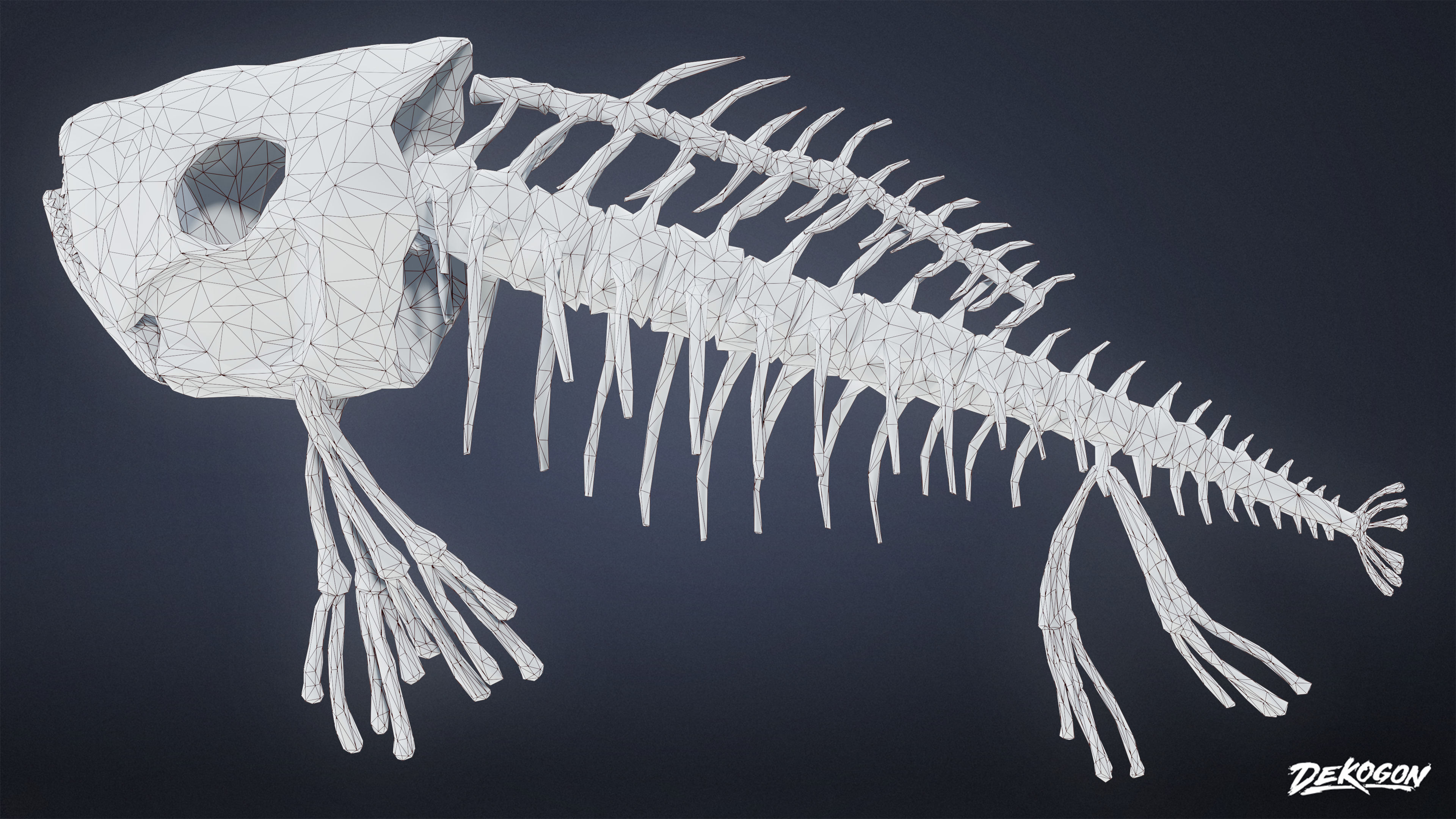 BONES - Bone Set 02 - LOW POLY Low-poly 3D model_8